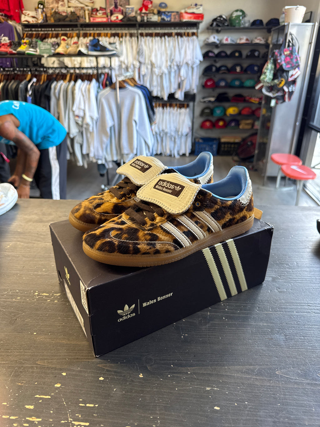 Pre-owned Adidas Samba Pony Wales Boner Leopard