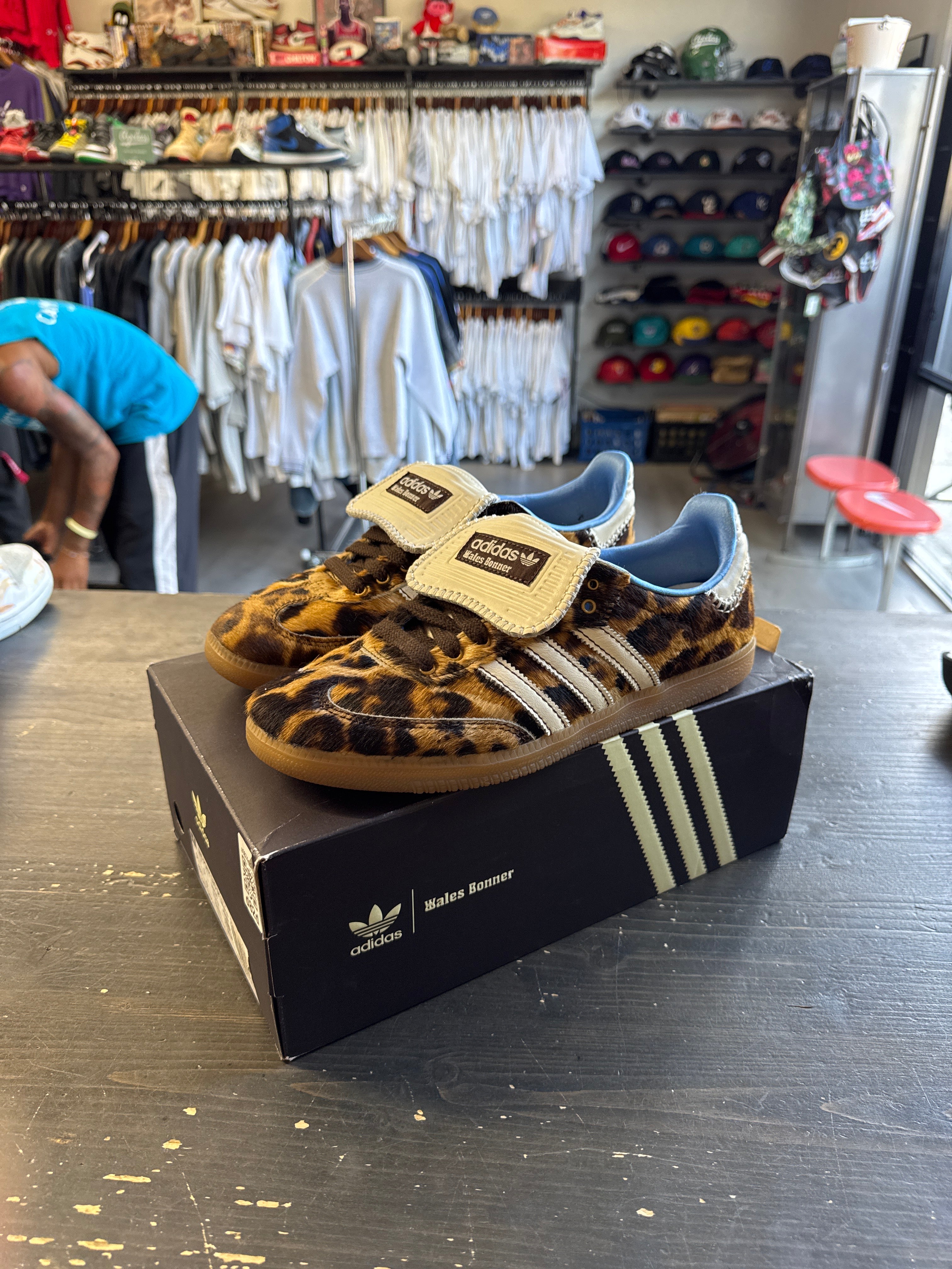 Pre-owned Adidas Samba Pony Wales Boner Leopard