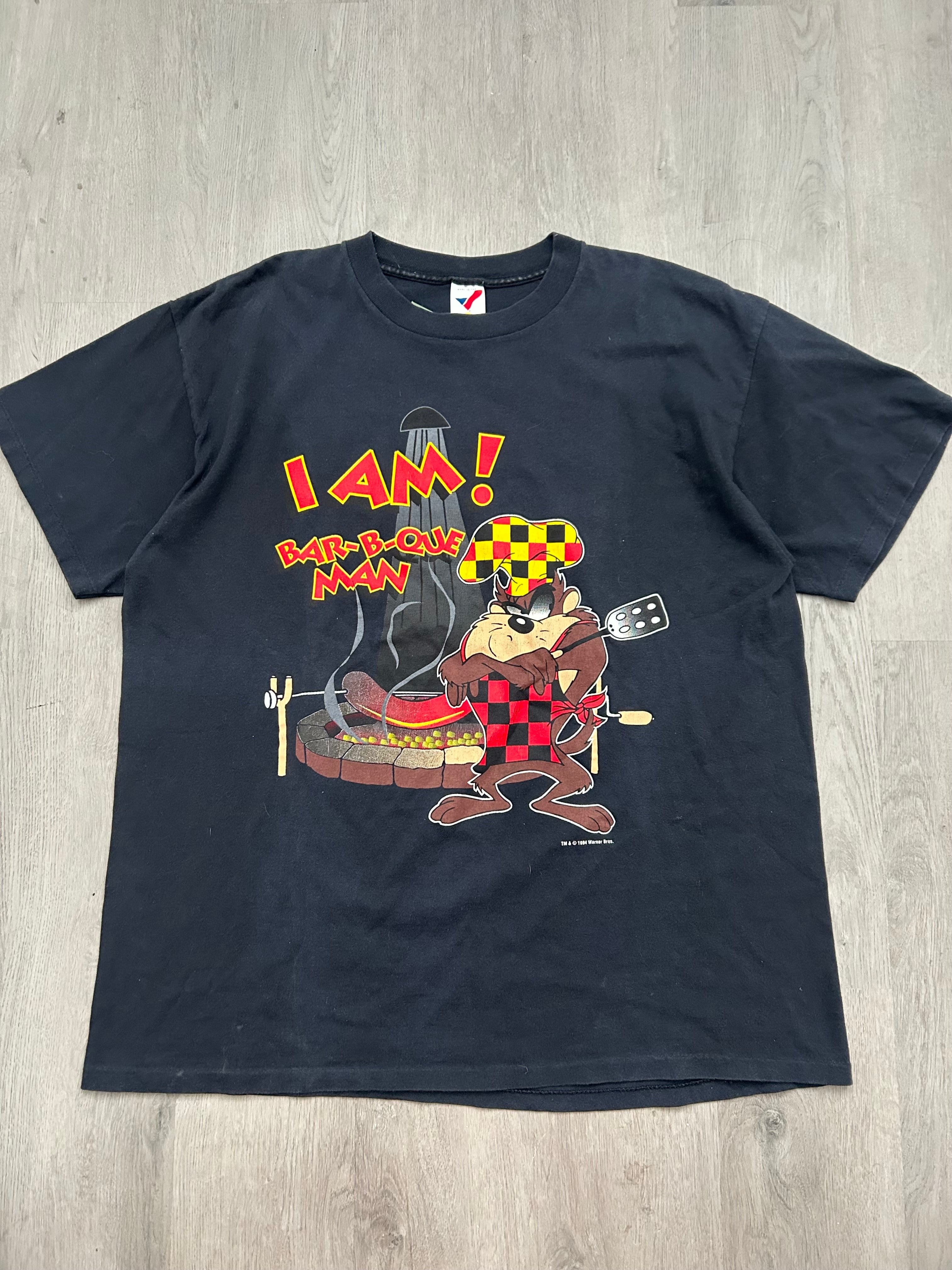 Vintage 1994 Fathers Day Barbecue Man Taz Tee