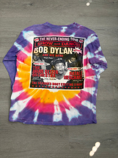 1999 Bob Dylan Never-Ending Tour Tie-Dye Long Sleeve Tee