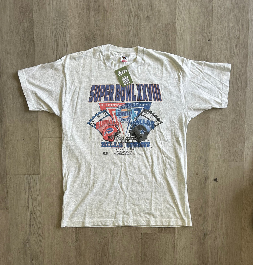 Vintage 1994 Dallas Cowboys vs. Buffalo Bills Super Bowl XXVIII Tee