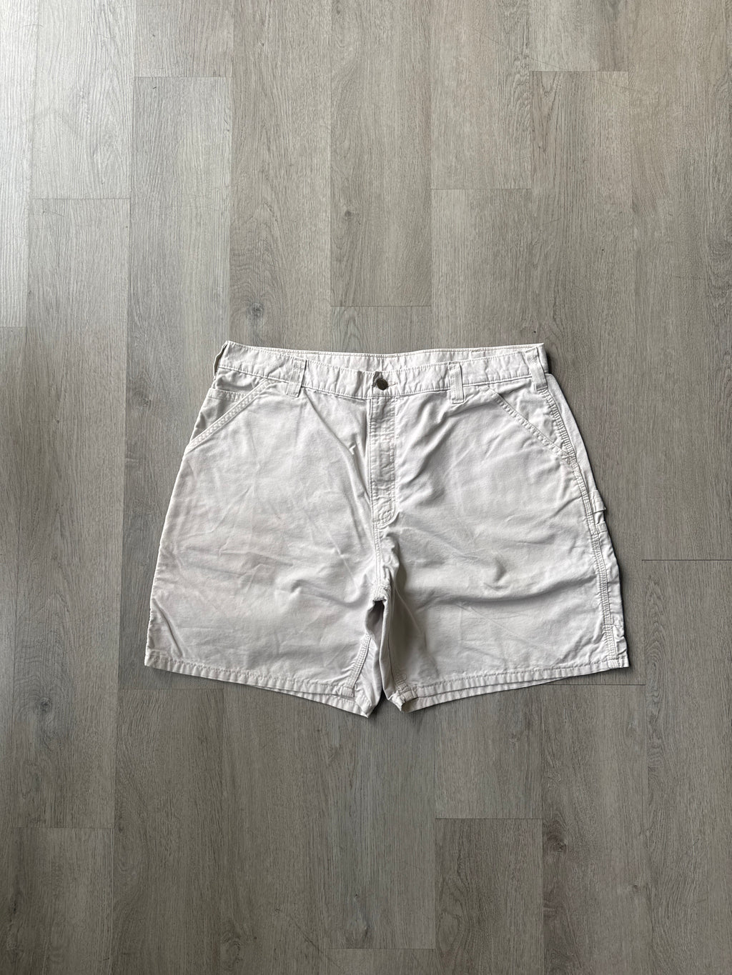 Vintage Carhartt Original Fit Light Tan Carpenter Shorts