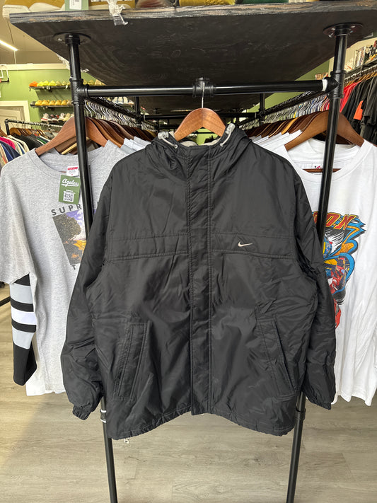 Vintage Nike Y2K Fleece Nylon Parka Jacket