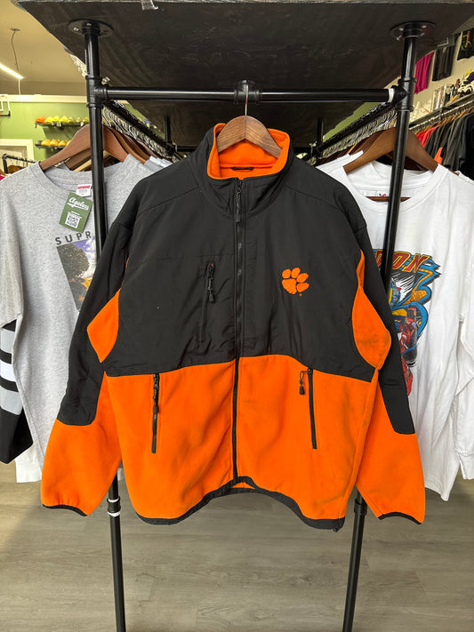 Vintage 1995 Collegiate Sportswear University Of Clemson Tigers Fleece Zip Up Jacket