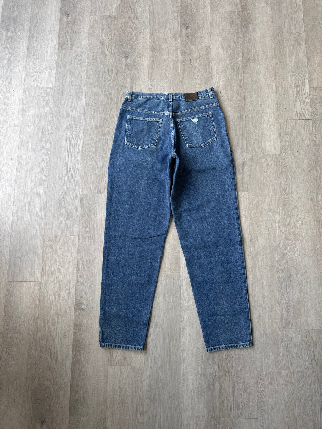 Vintage 90s Guess Jeans Pascal Loose Fit Tapered Leg Dark Washed Denim Jeans