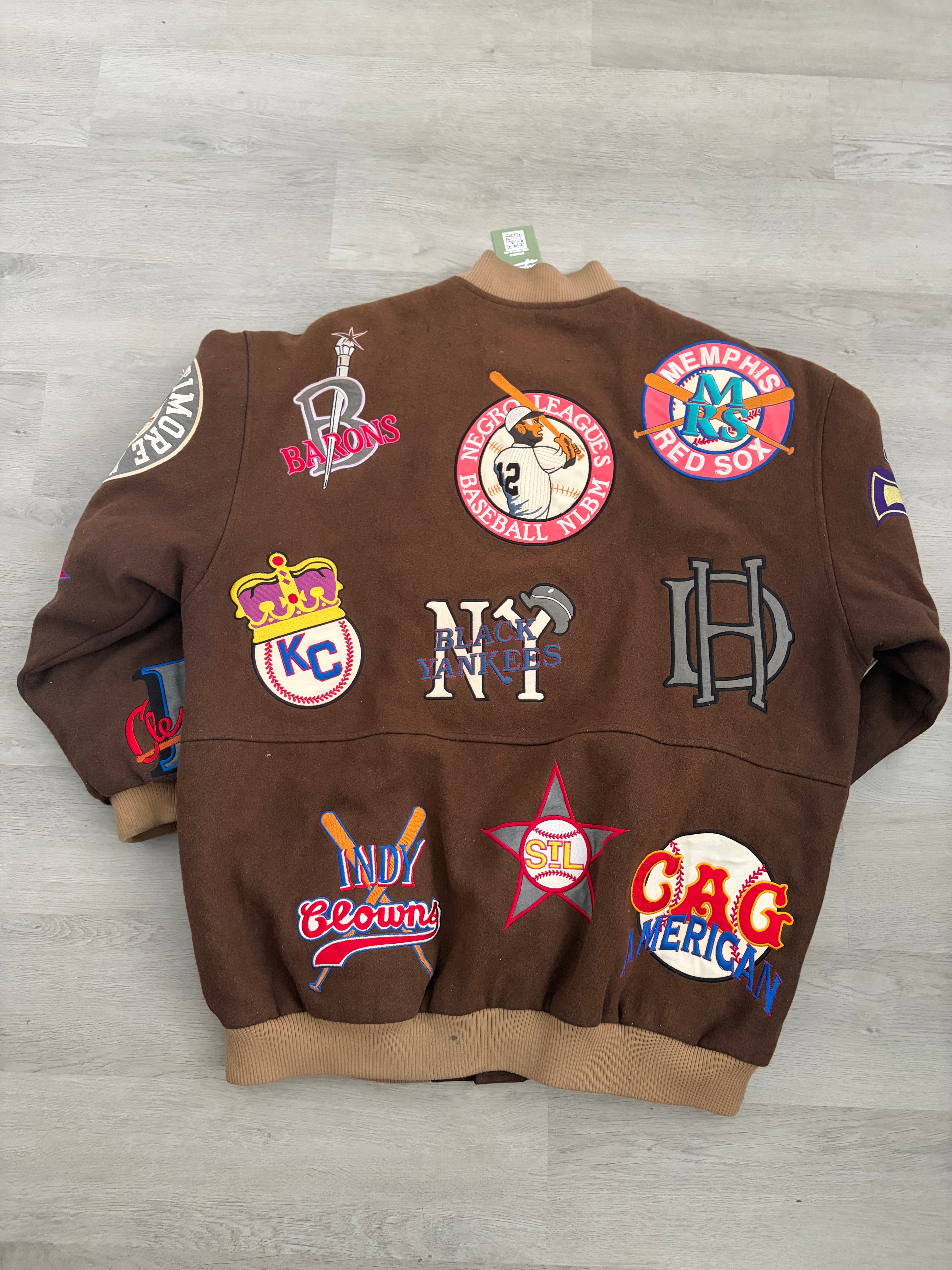 Vintage Negro Leagues Baseball Patch Varsity Jacket