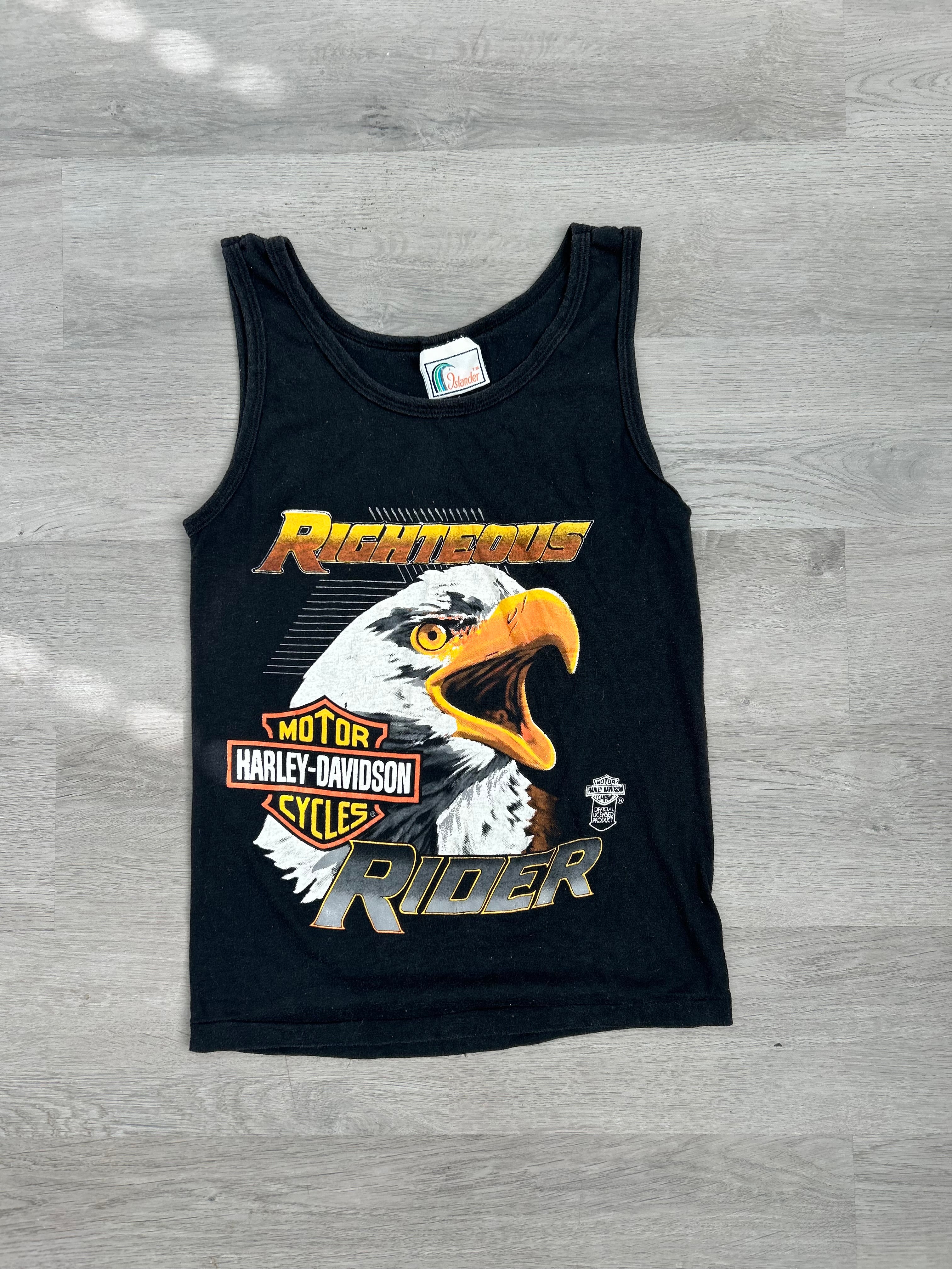 Vintage Righteous Rider Harley Davidson Eagle Tank