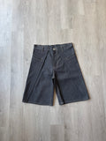 Kraftwork Uniform Raw Indigo Denim Cross Hatch Slub Baggy Shorts