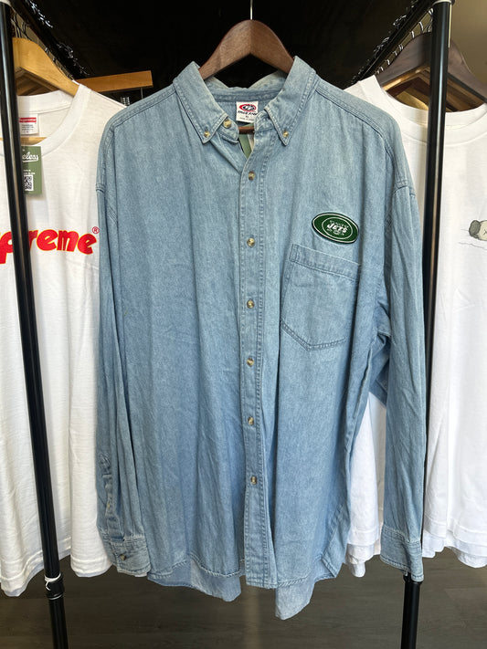 Jets Denim Botton Shirt