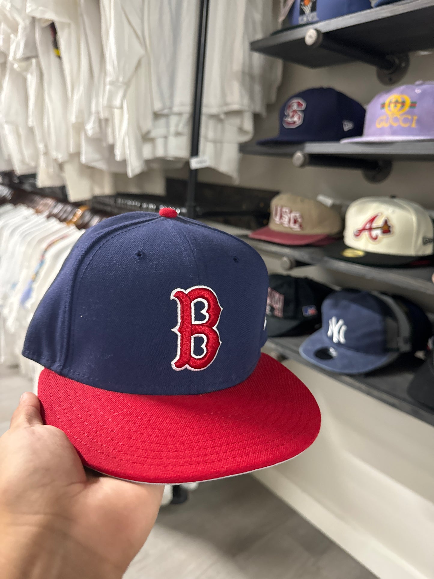 Blue/Red Boston Red Sox Fitted Hat