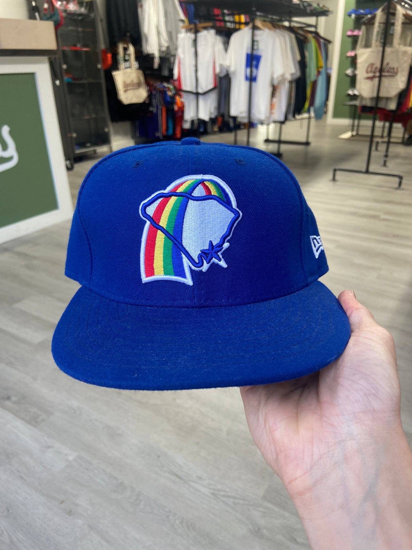 Blue Charleston Rainbows Fitted Hat