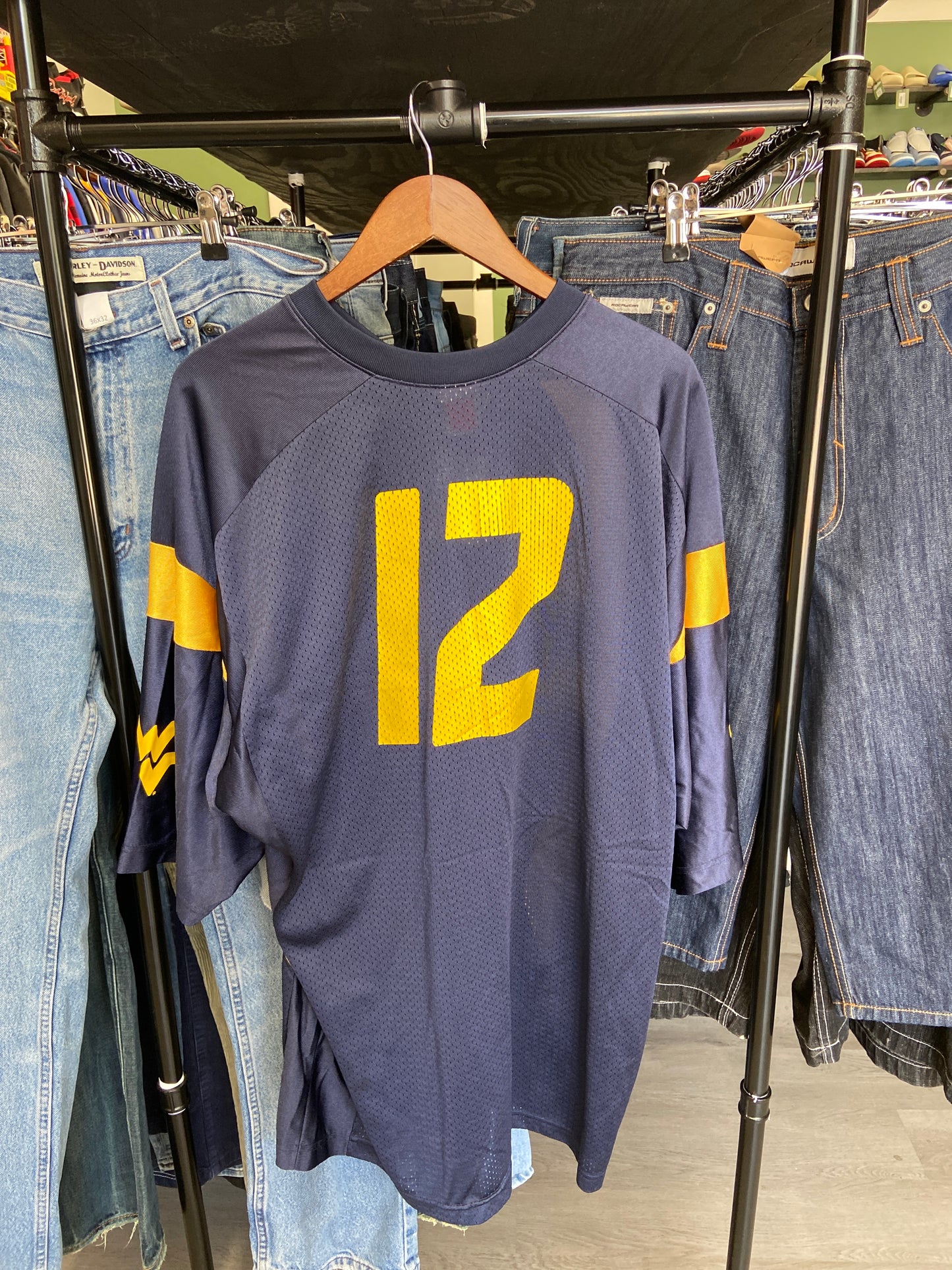Vintage Nike West Virginia Football Jersey