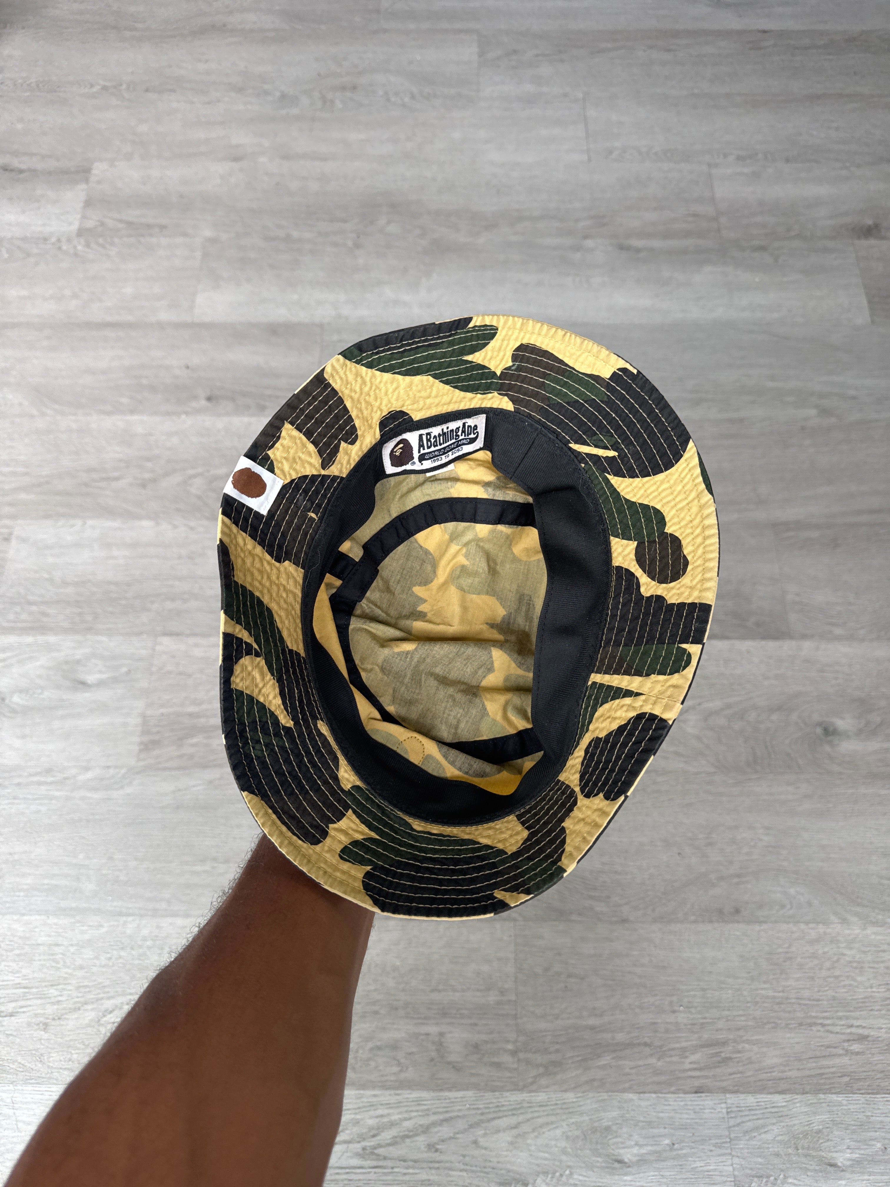 A Bathing Ape Bape 1st Camo Apehead Nylon Crusher Bucket Hat