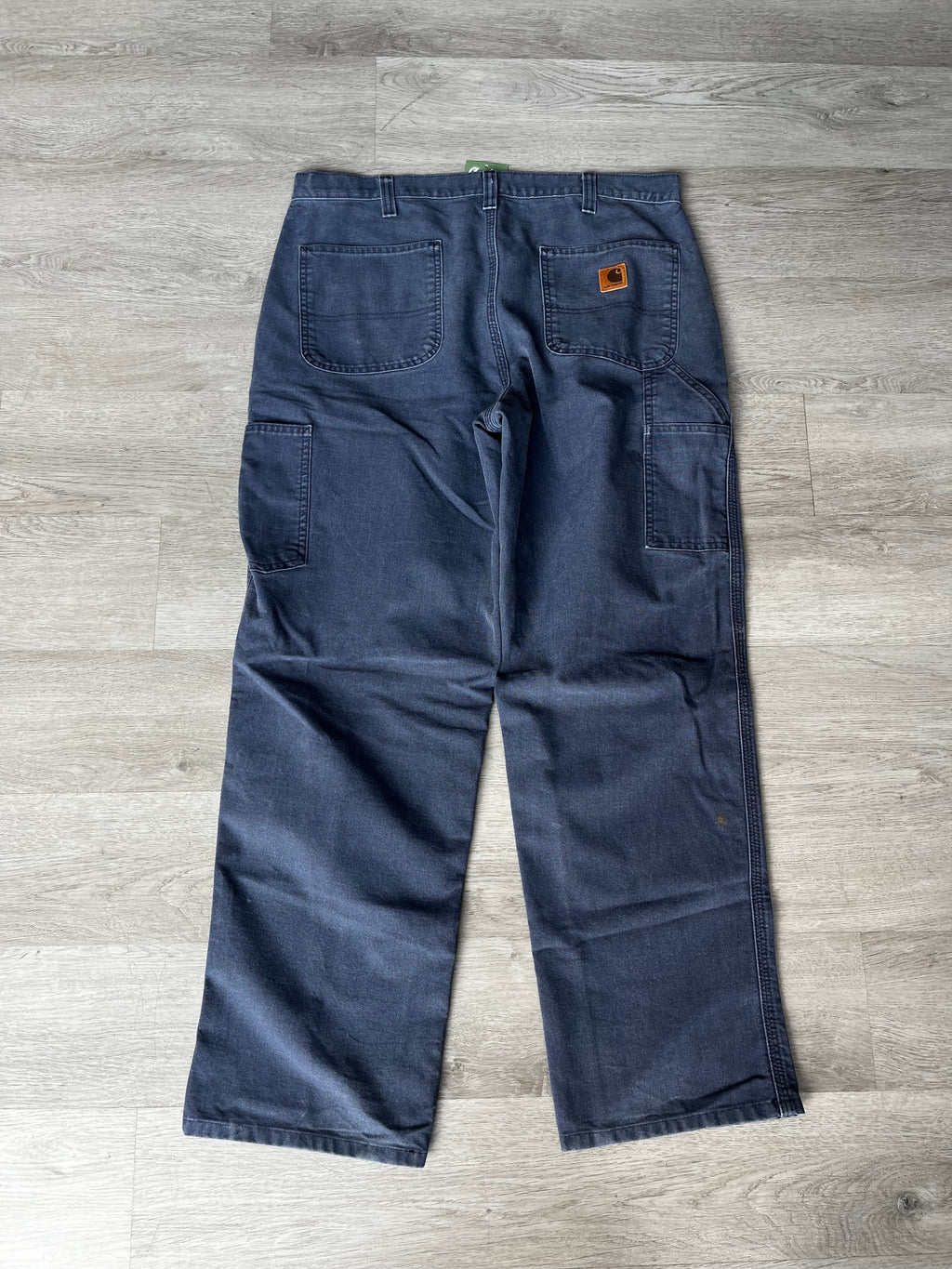 Vintage Faded Navy Paint Splatter Carhartt Carpenter Pants