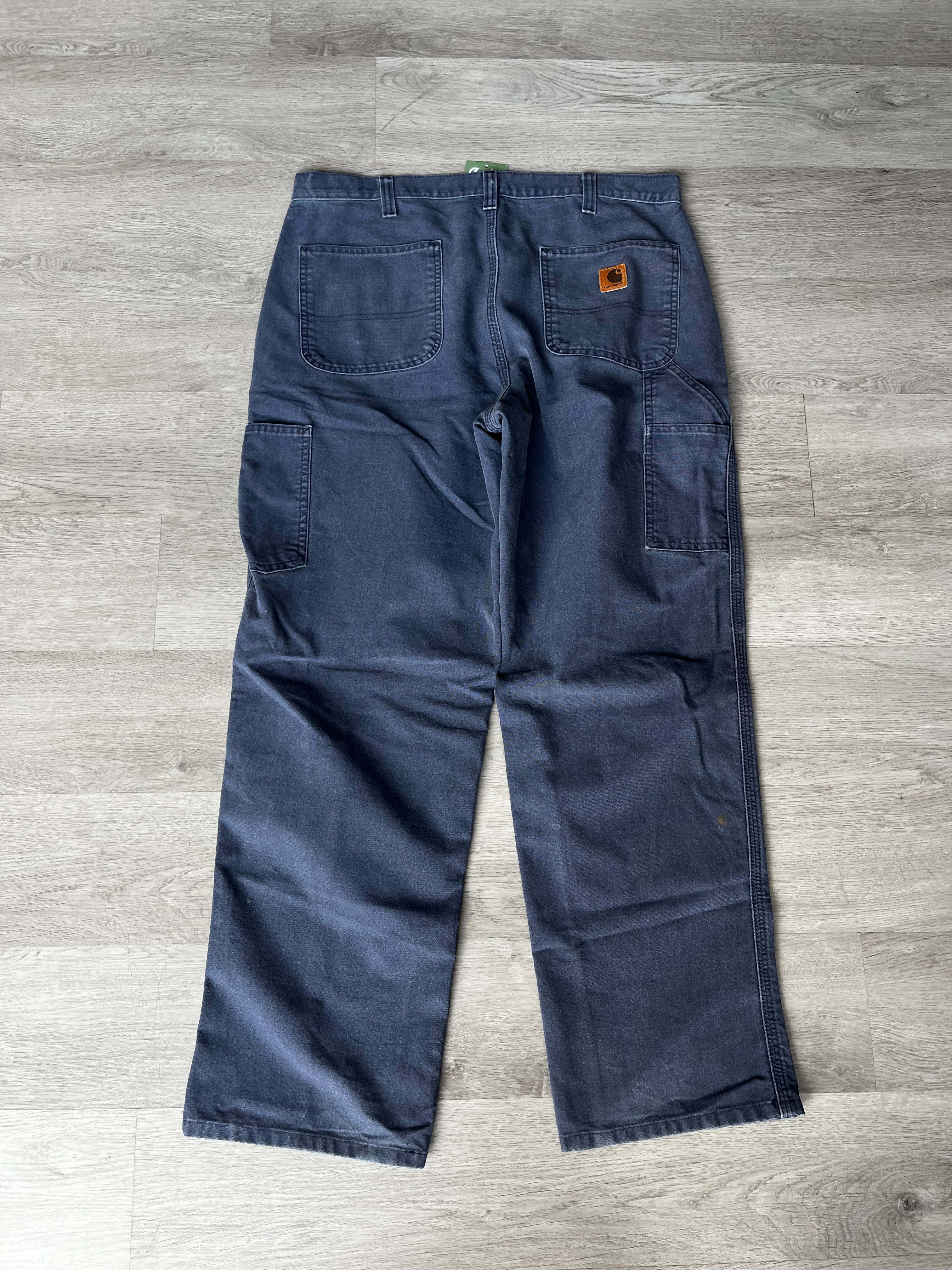 Vintage Faded Navy Paint Splatter Carhartt Carpenter Pants