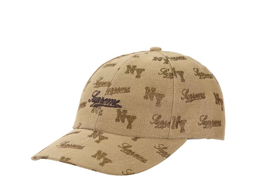 Supreme Tan Monogram 6 Panel NY SS26 Hat