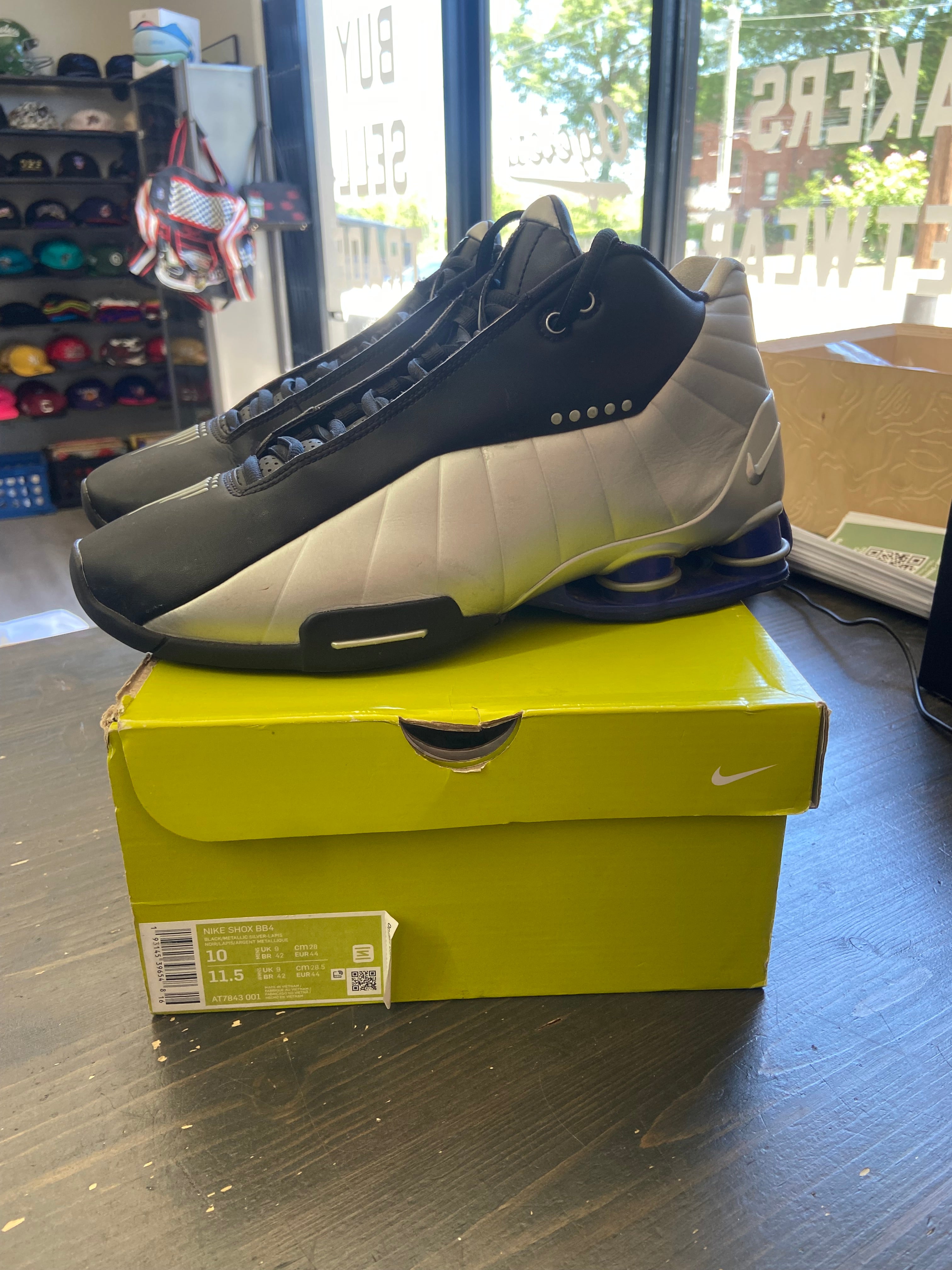 Pre-Owned Nike Shox BB4 Black Silver Lapis