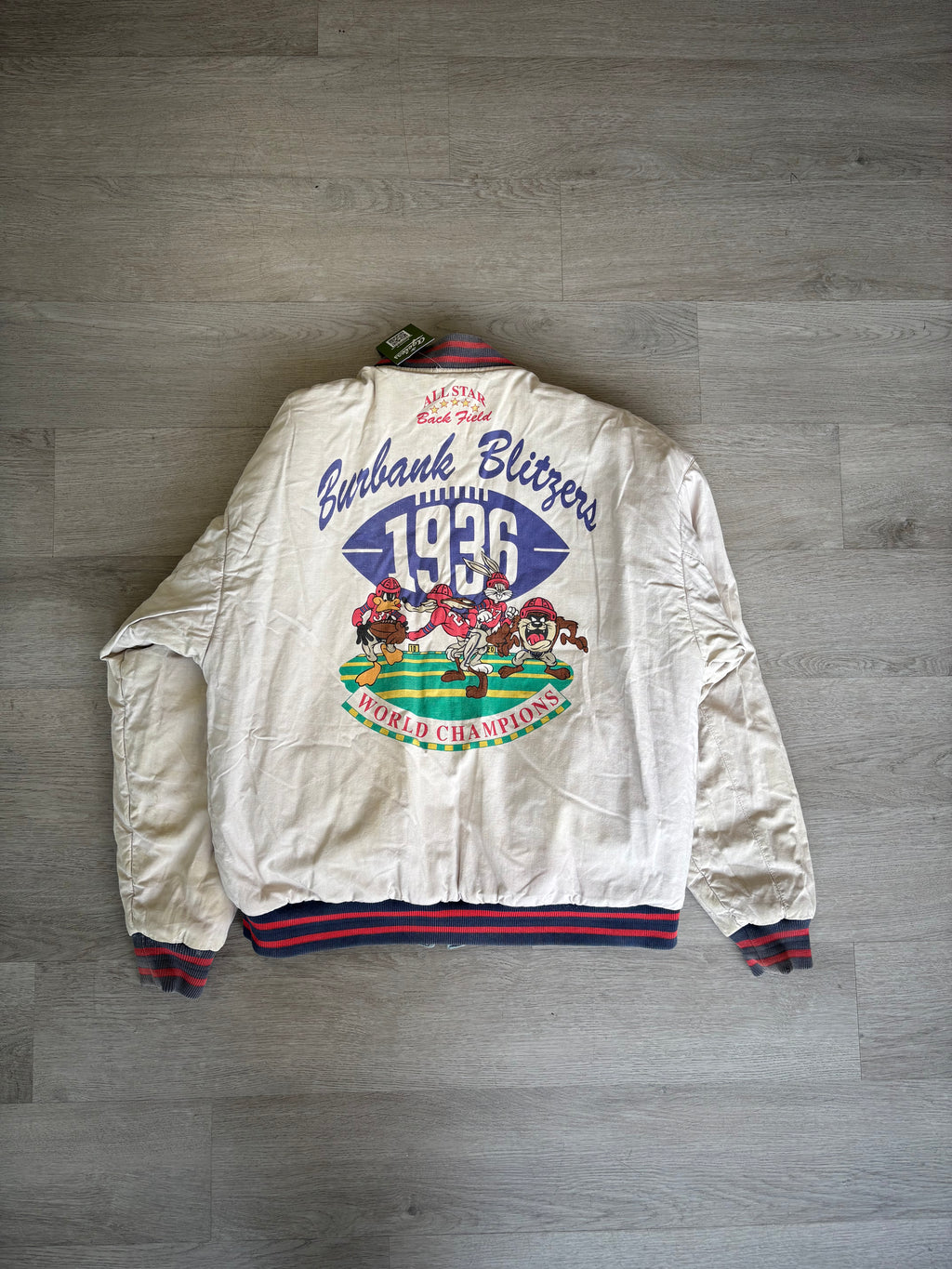 Vintage Looney Tunes Burbank Football Blitzers Reversible Jacket