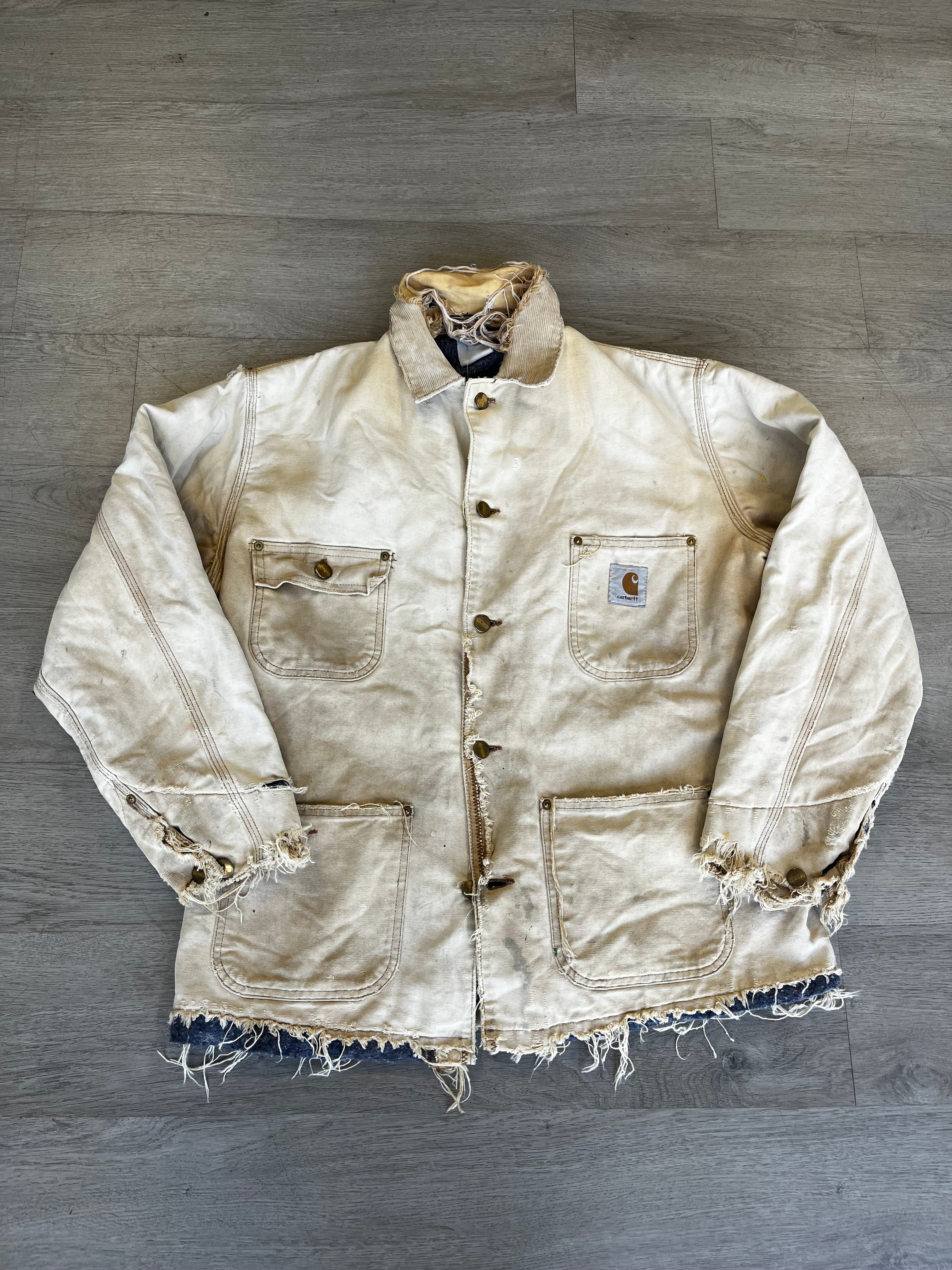 Vintage Disstressed Carhartt Button Up Jacket