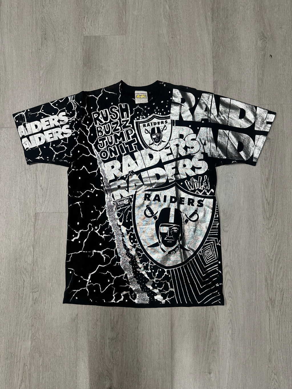 Vintage 90s NFL Las Vegas Oakland Raiders All Over Print Tee