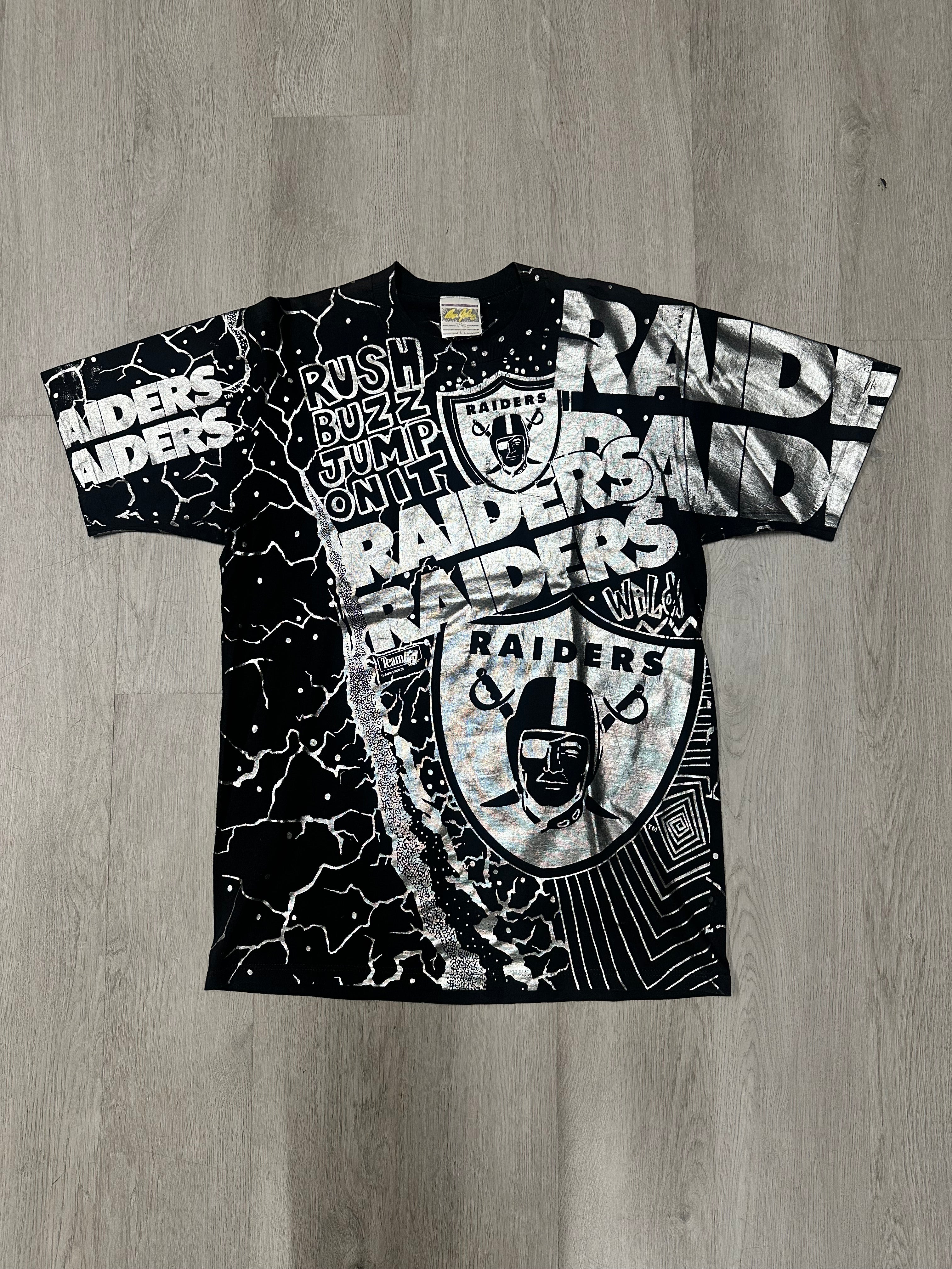 Vintage 90s NFL Las Vegas Oakland Raiders All Over Print Tee
