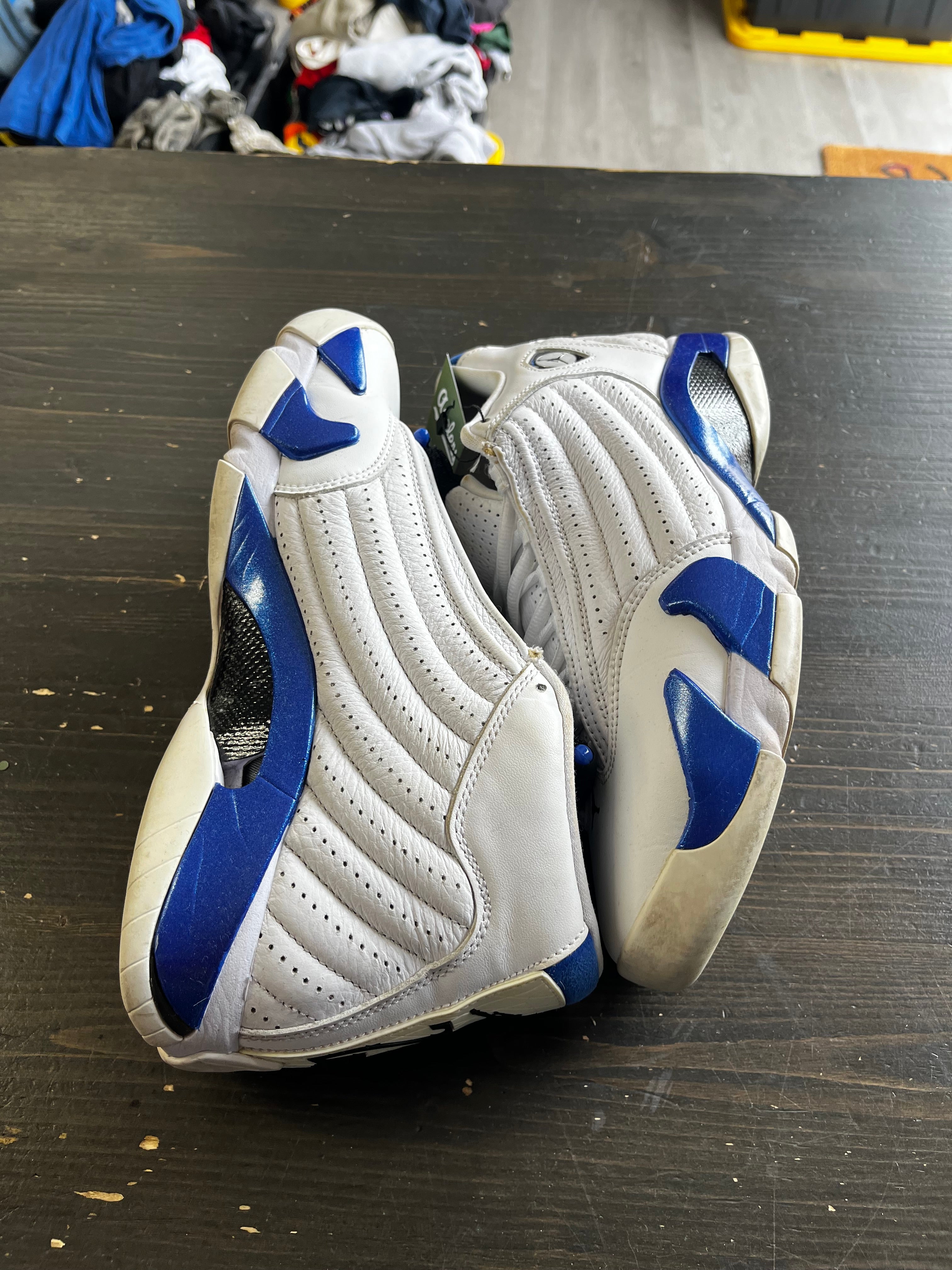 Pre-Owned Jordan 14 Retro White Hyper Royal
