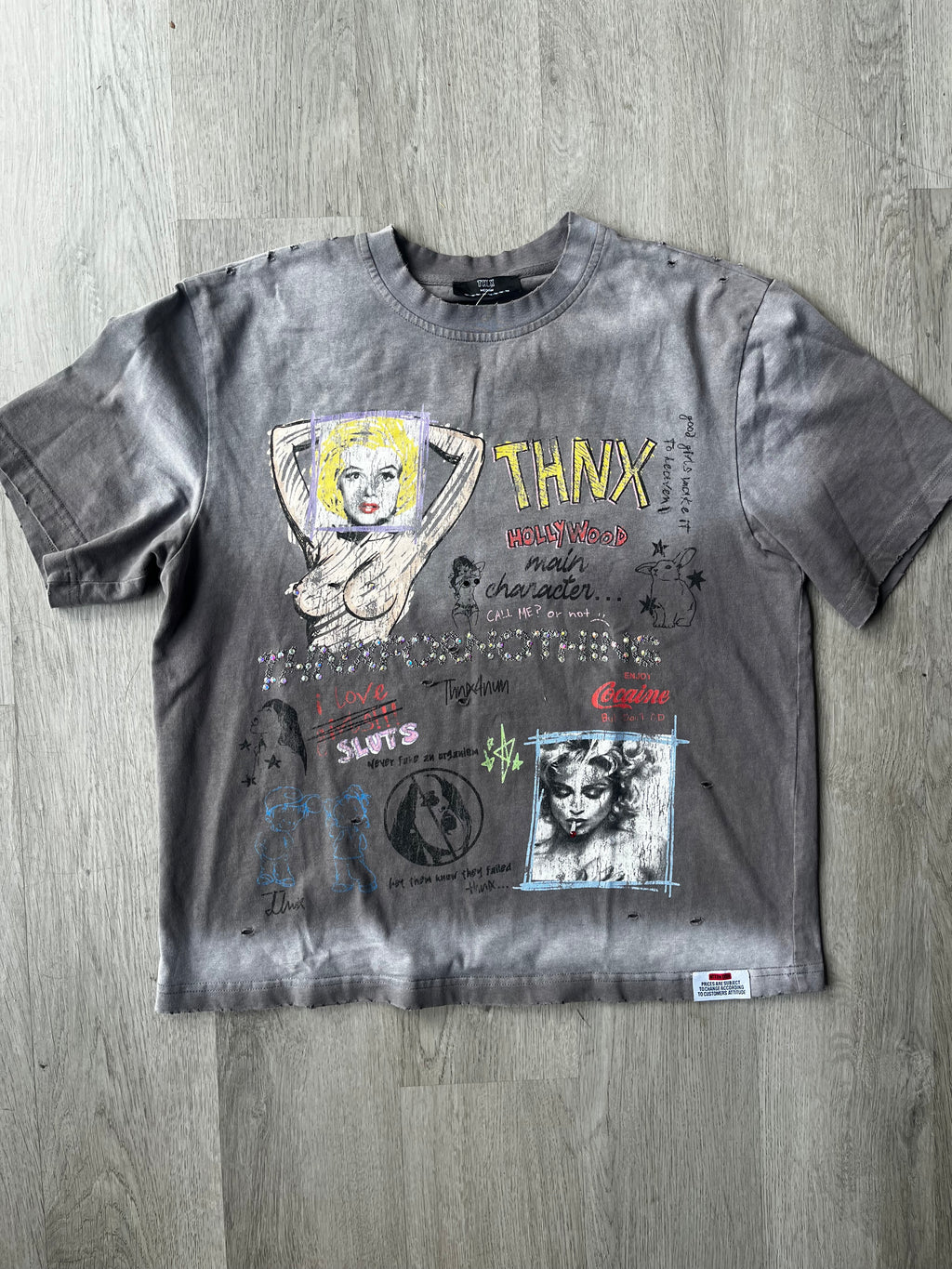 THNX FOR NOTHING Hollywood Rhinestone Tee