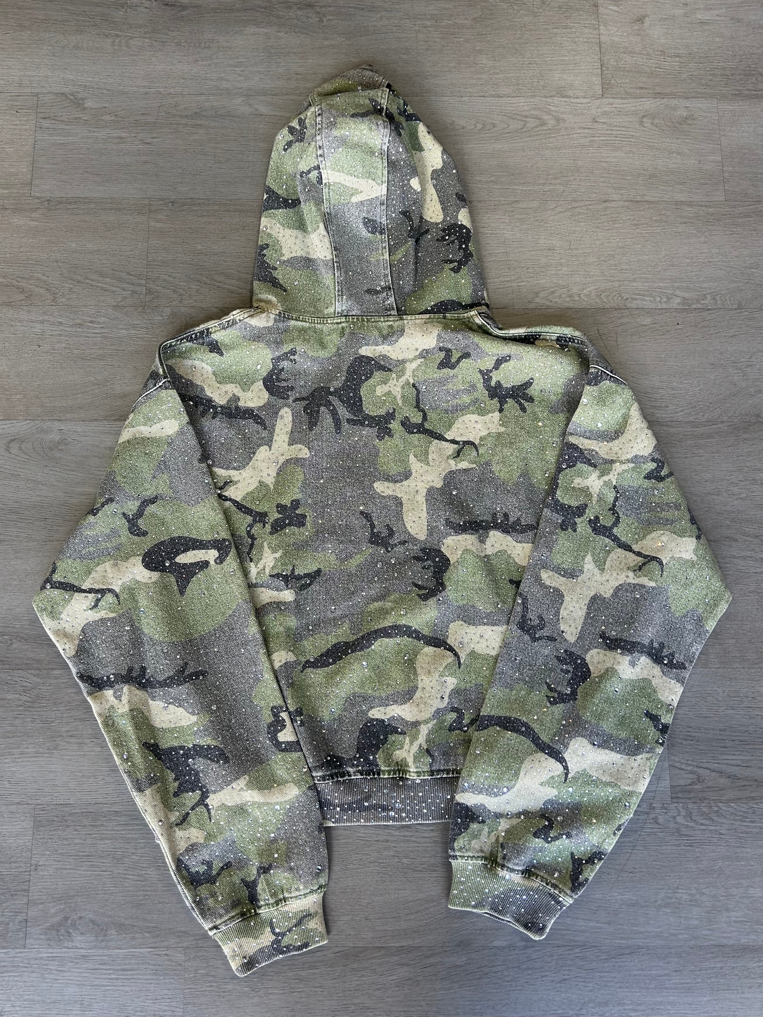 Brand New Valley Vale Sports Division Rhinestone Camo Hoodie