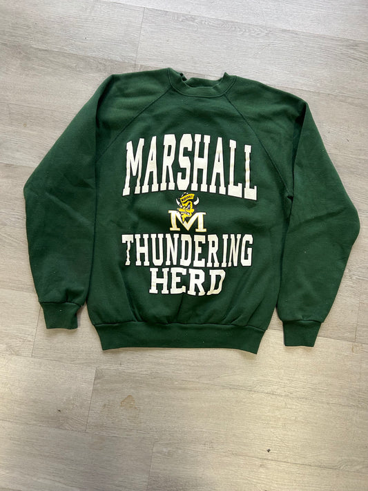 Vintage Green Marshall Thundering Herd Sweatshirt
