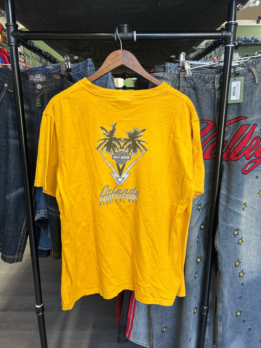 Vintage Yellow Harley Davidson Orlando Tee
