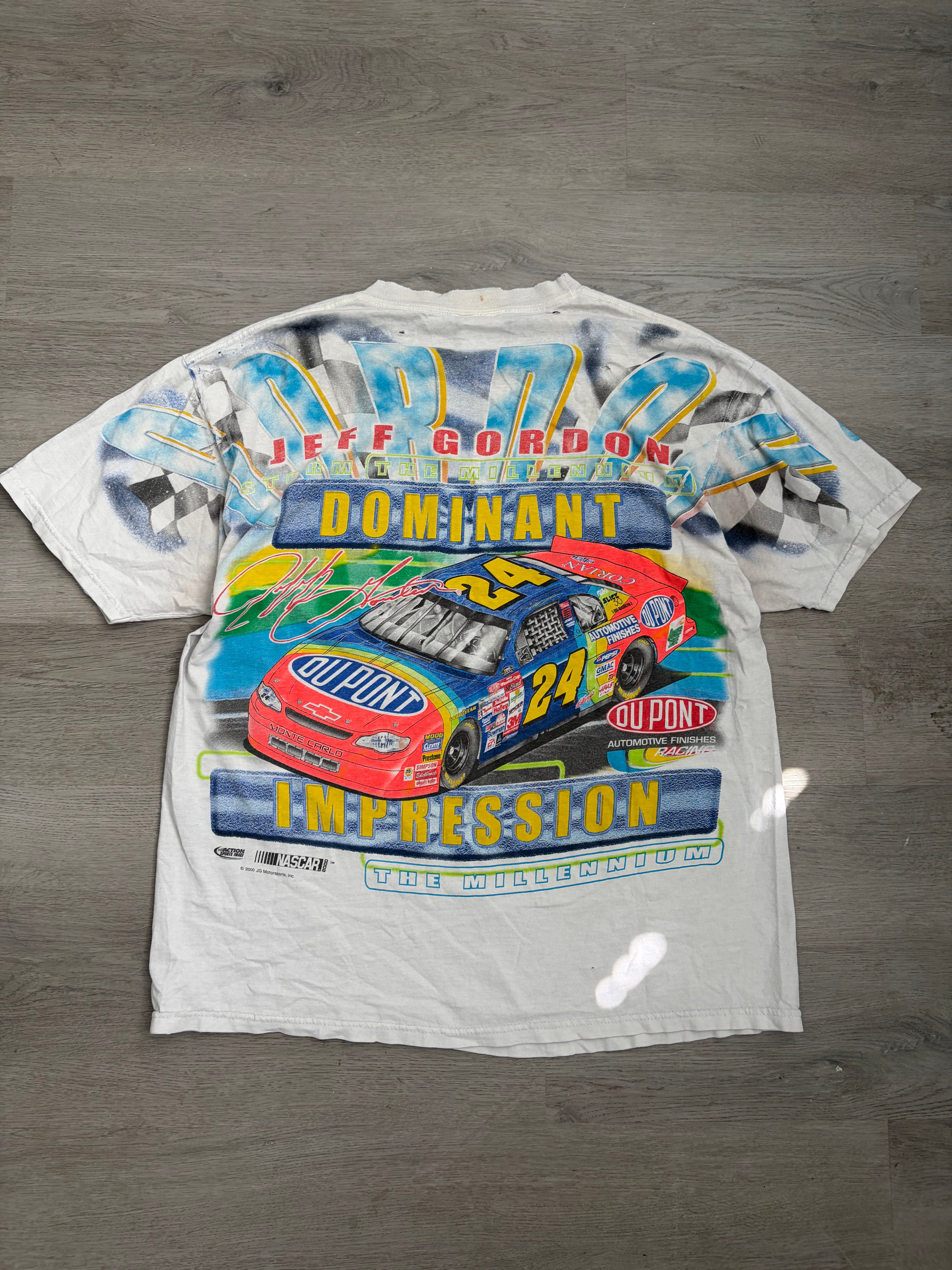 Vintage 2000 Jeff Gordon Storm The Millennium Dominant Impression Racing Tee