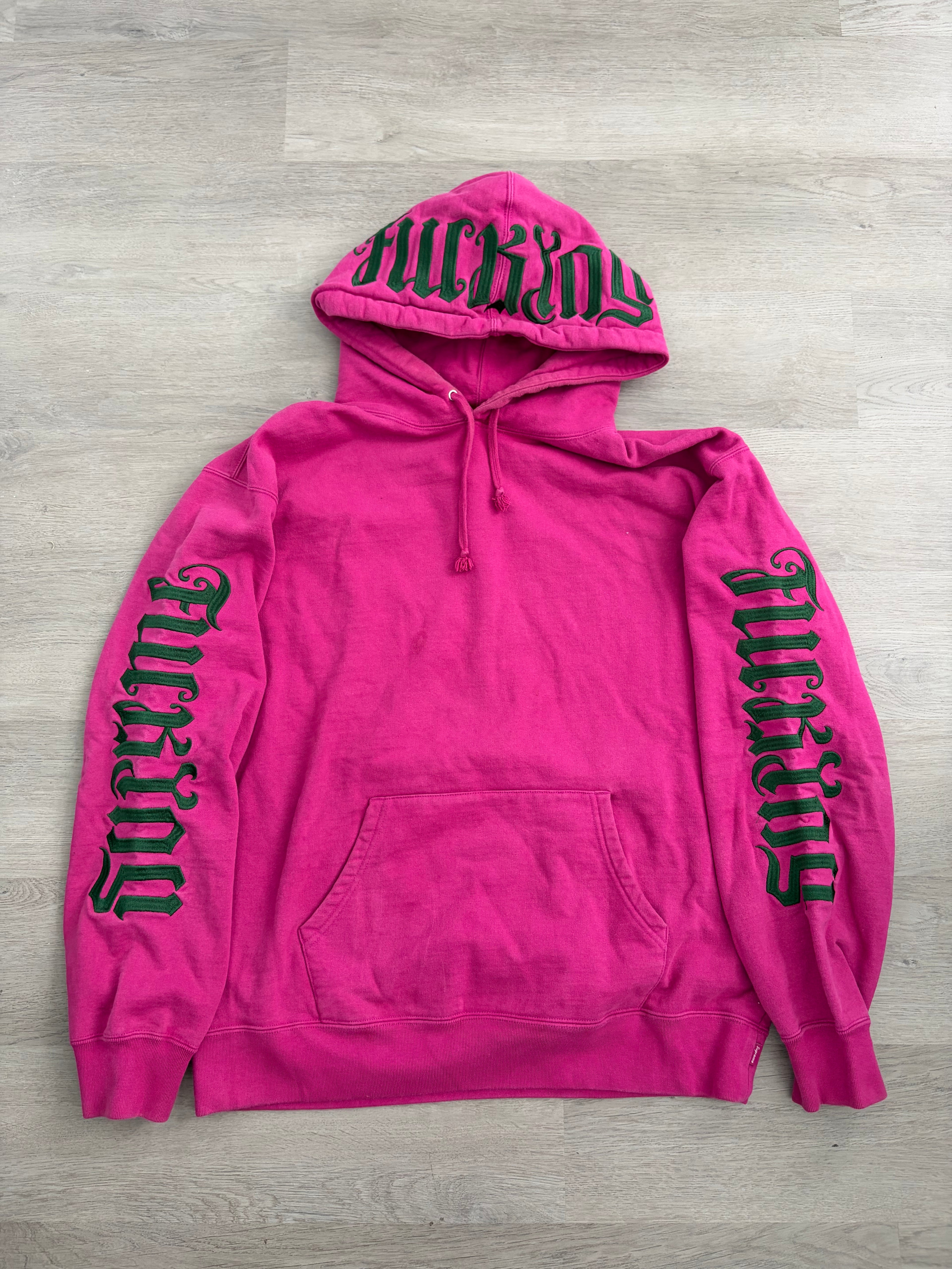 Supreme “Raspberry” Ambigram Hooded Sweatshirt