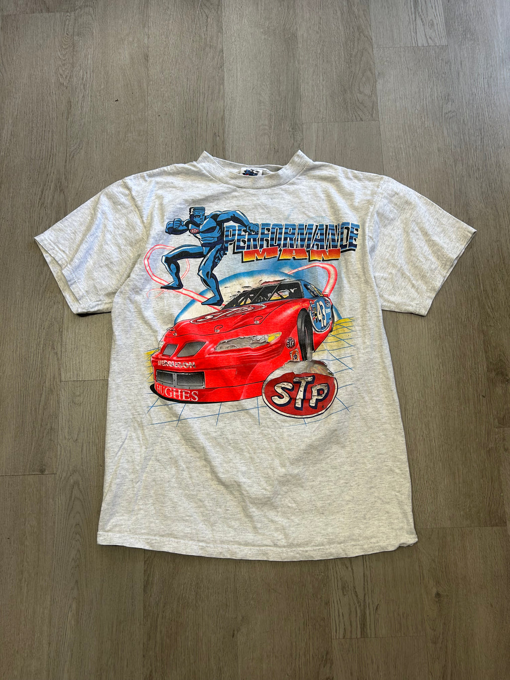 Vintage Trashed Performance Man Racing Tee