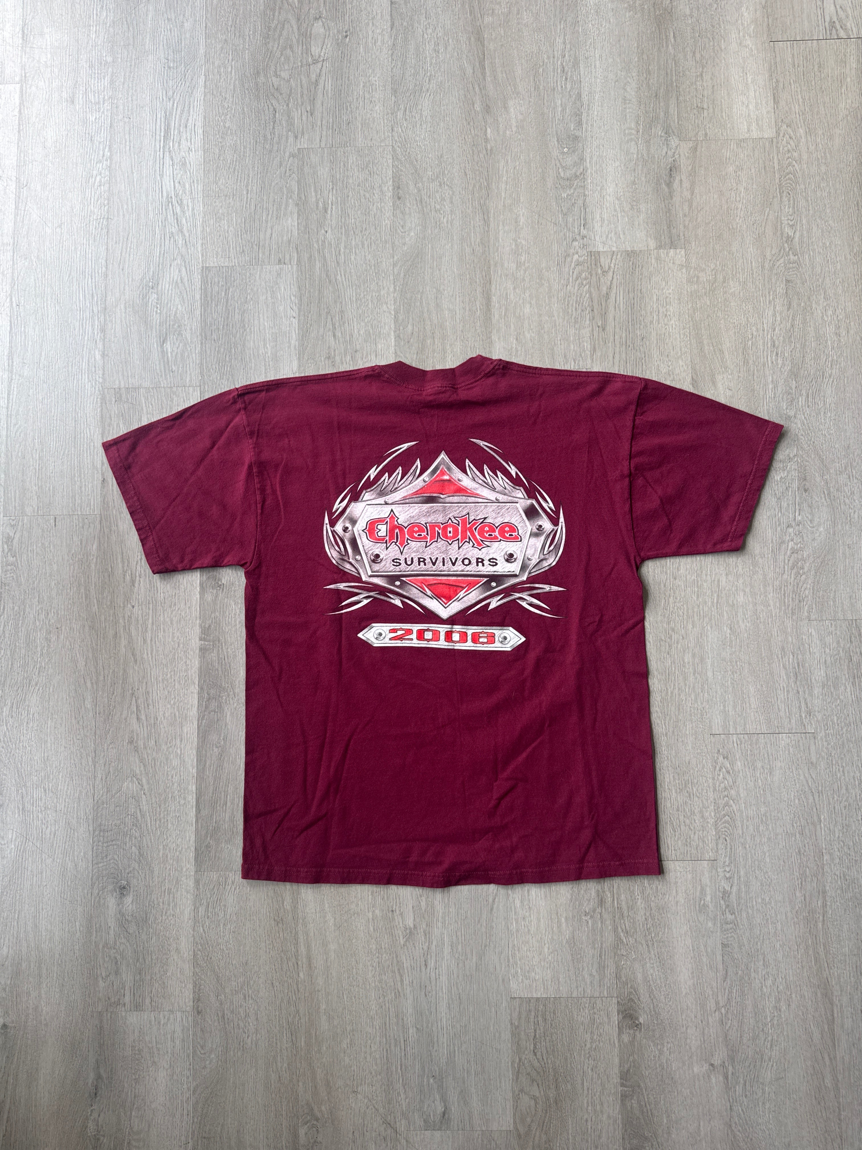 2006 Who Let The Hogs Out Cherokee Survivors Tee