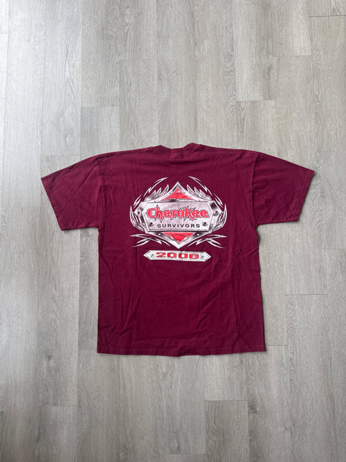 2006 Who Let The Hogs Out Cherokee Survivors Tee