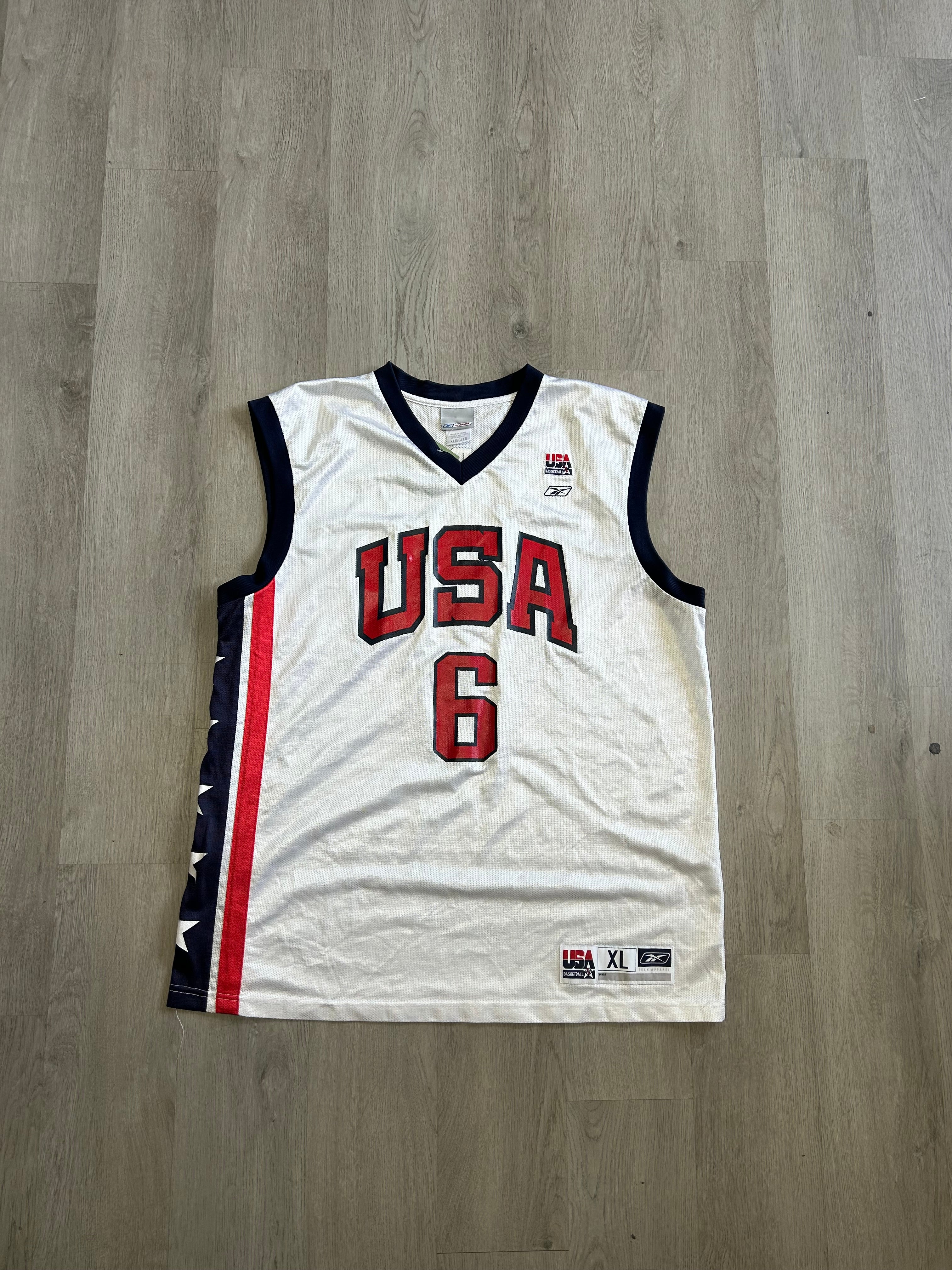 Vintage Reebok Team USA Tracy McGrady #6 Basketball Jersey