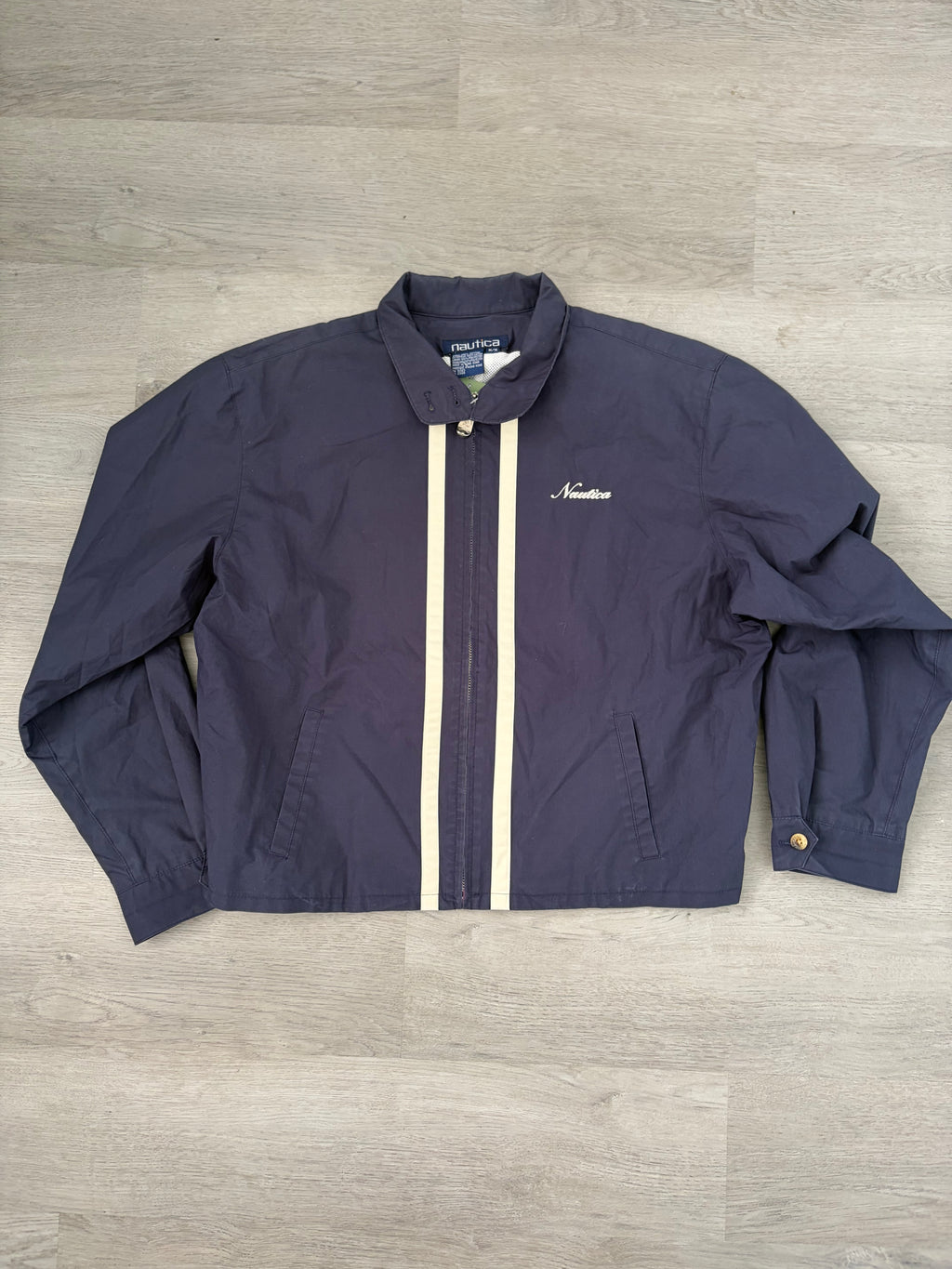Vintage Náutica Navy Blue Cropped Jacket