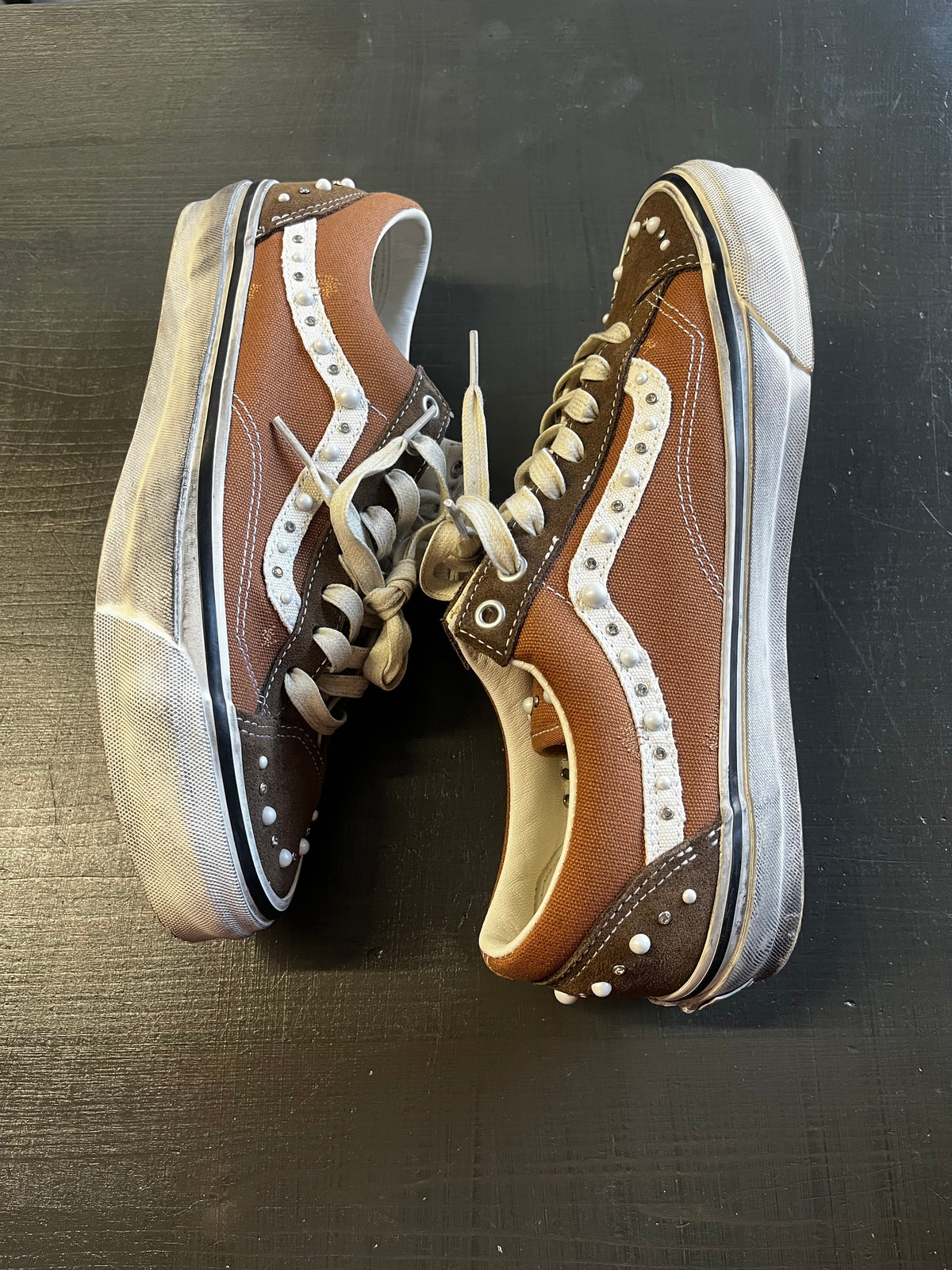 Pre-Owned Vans LX Old Skool 36 Pearlized Pack Vintage Cocoa Brown