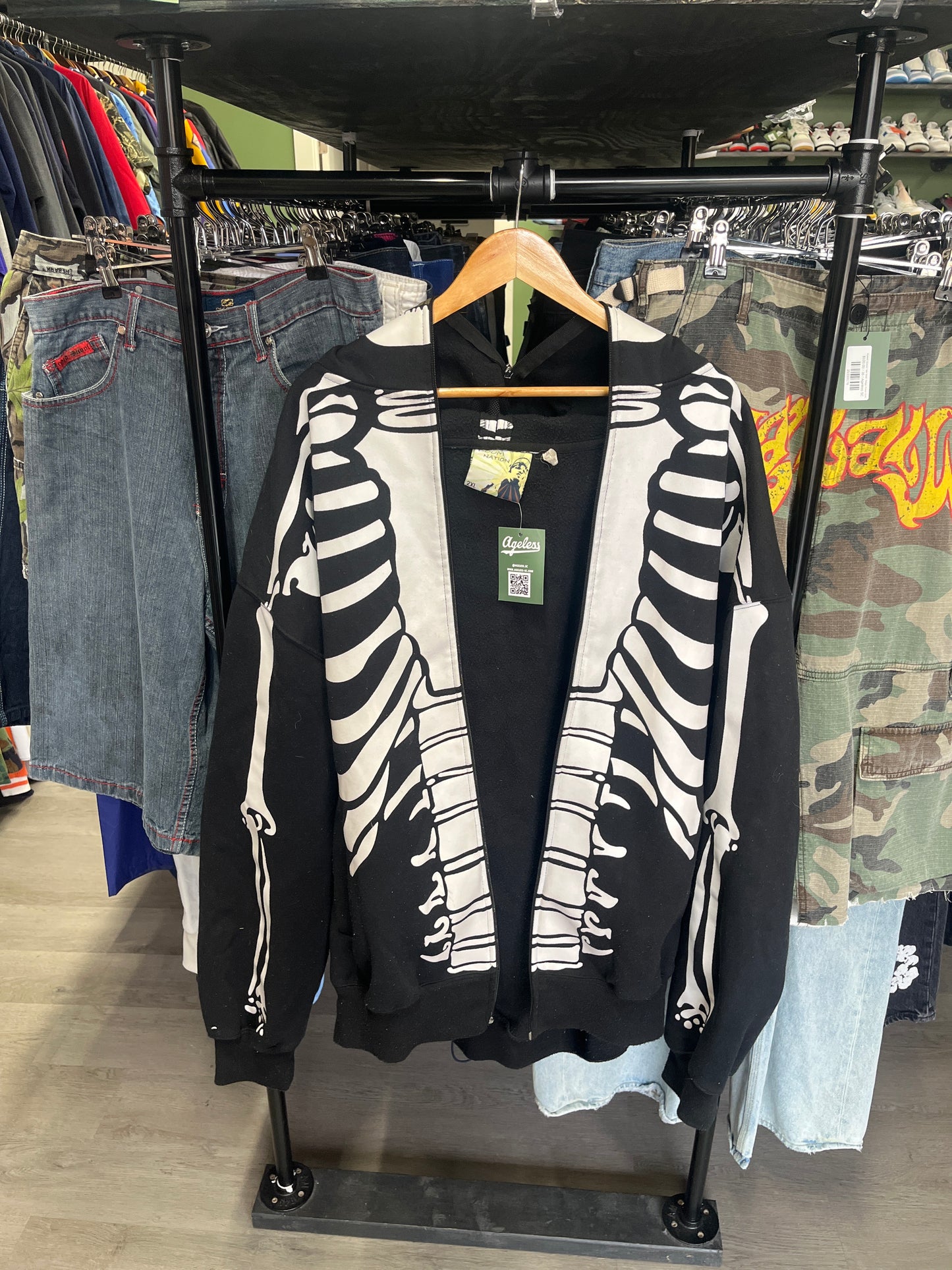Y2K Skeleton Full Zip Jacket