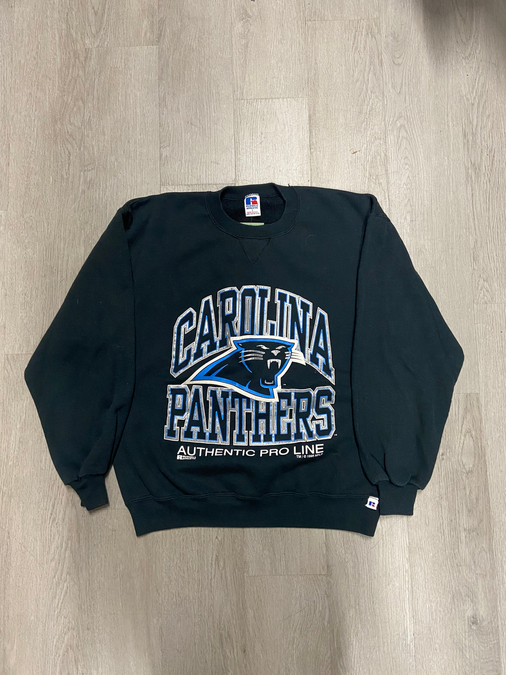 Vintage Russell Carolina Panthers Authentic Pro Line Logo Sweatshirt