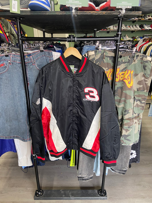 Vintage Black Dale Earnhardt Nascar Bomber Jacket