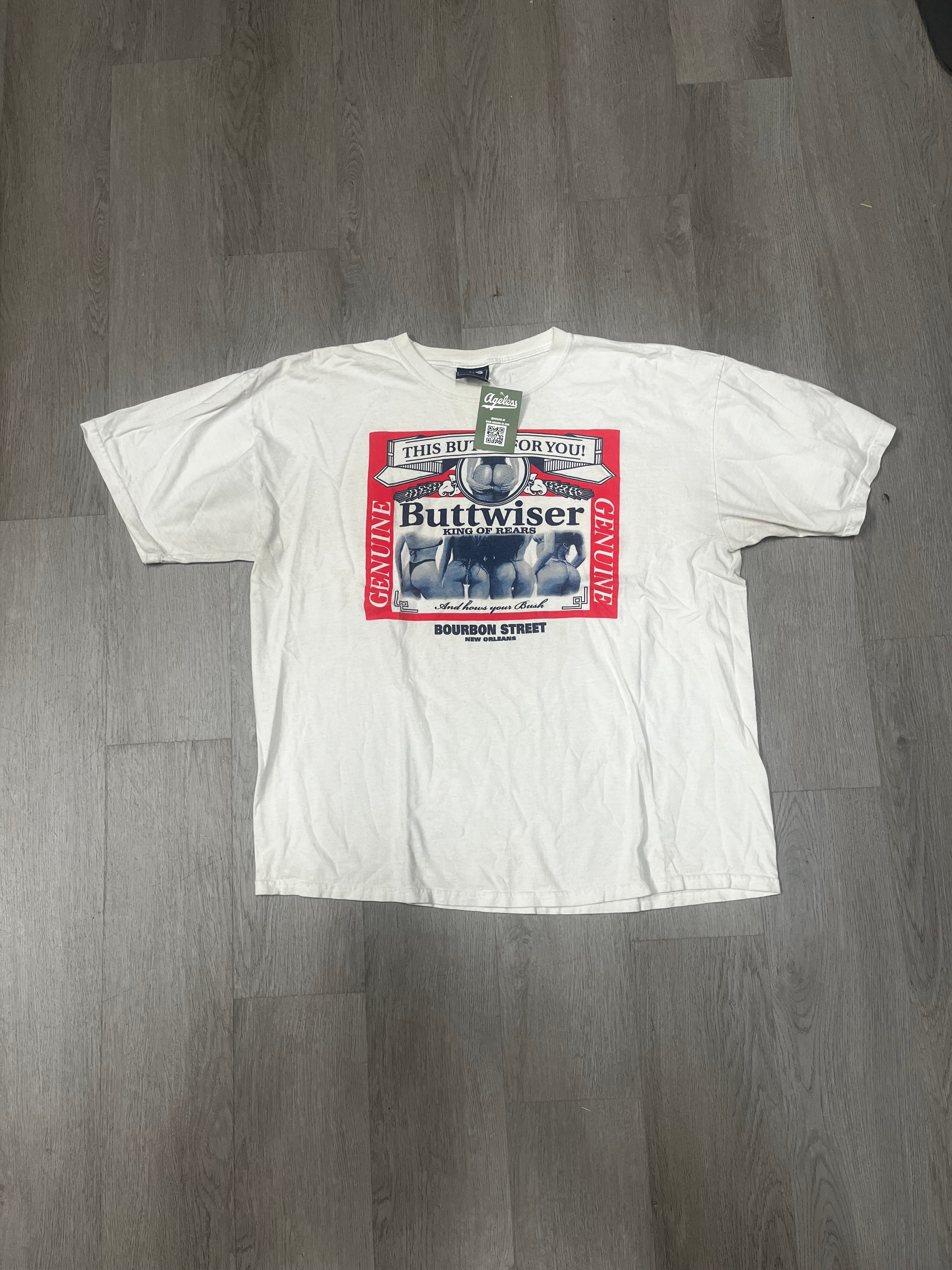 Y2K Buttwiser Parody Tee