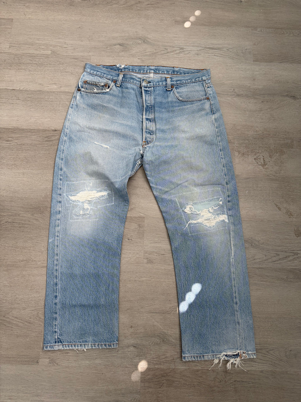 Vintage Levi Distressed Light Blue Denim Jeans
