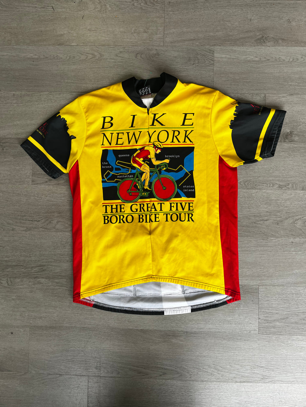 Vintage Pace Sportswear The Great Five Boro Bike Tour Cycling Jersey