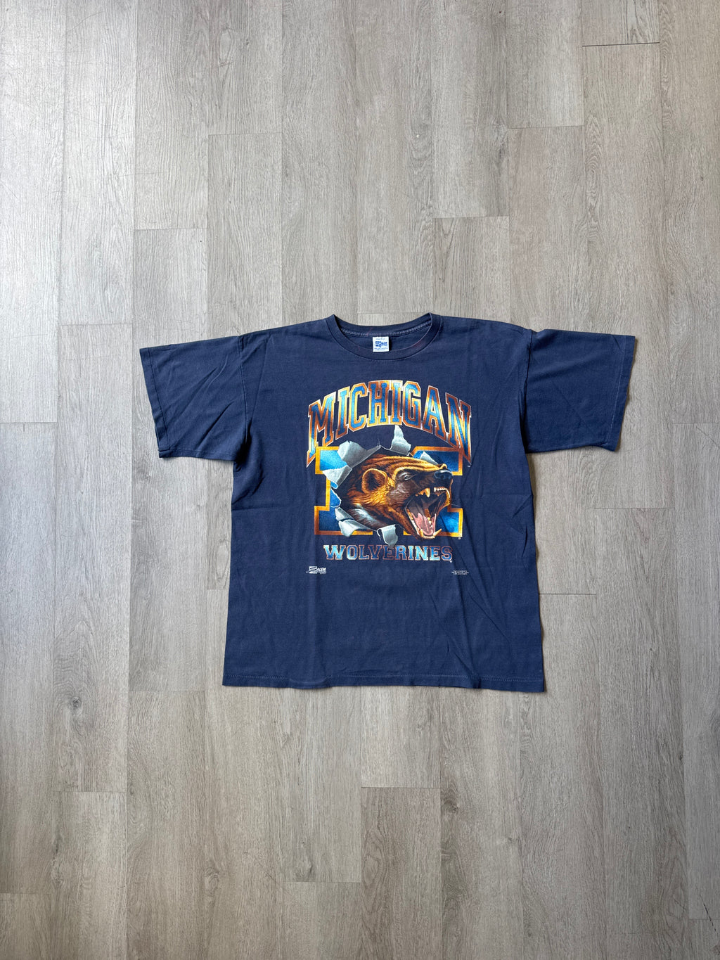 Vintage 1992 Salem Sportswear Michigan Wolverines Tee