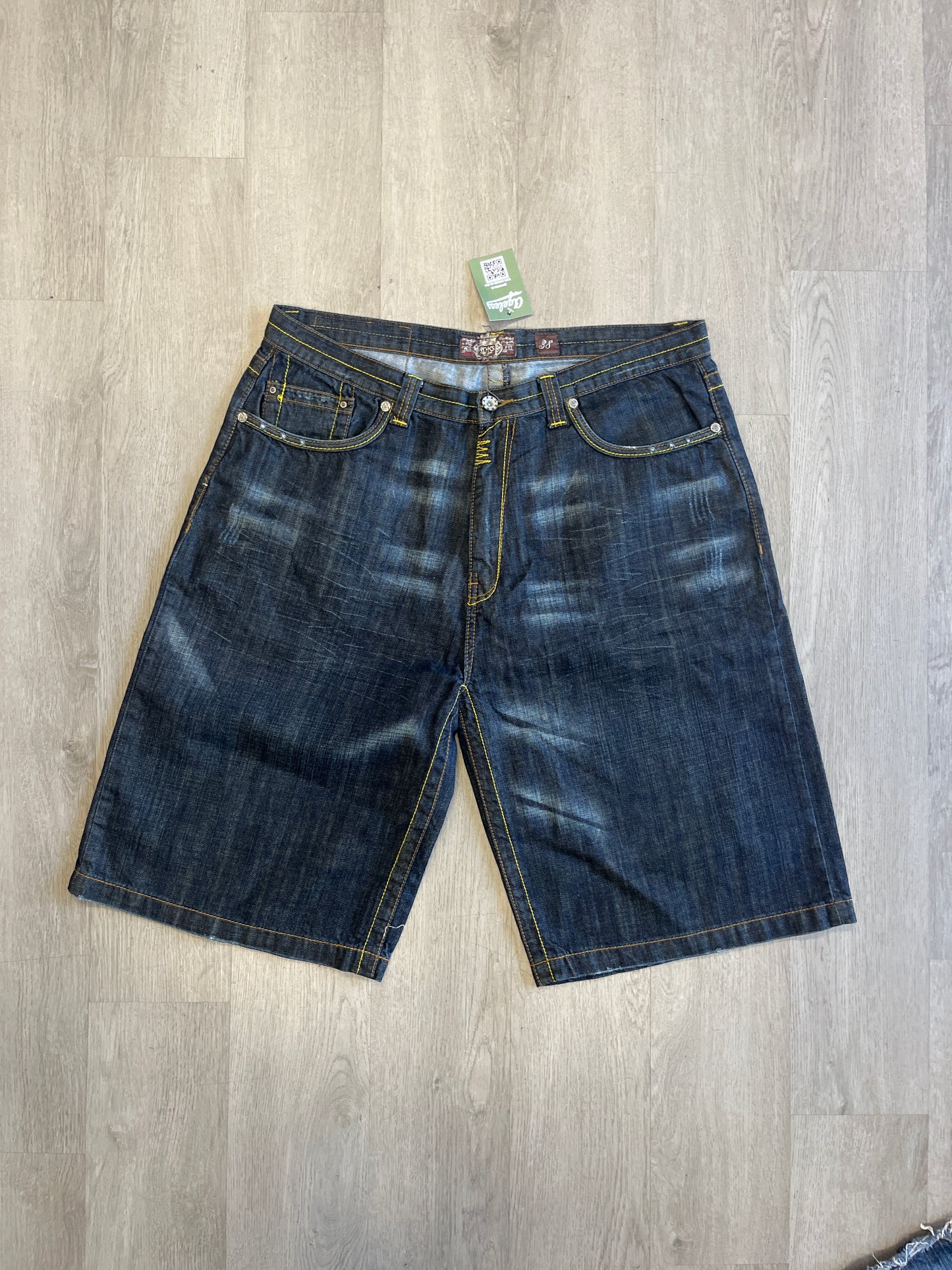 Y2K Akademiks Navy Blue Washed Jorts