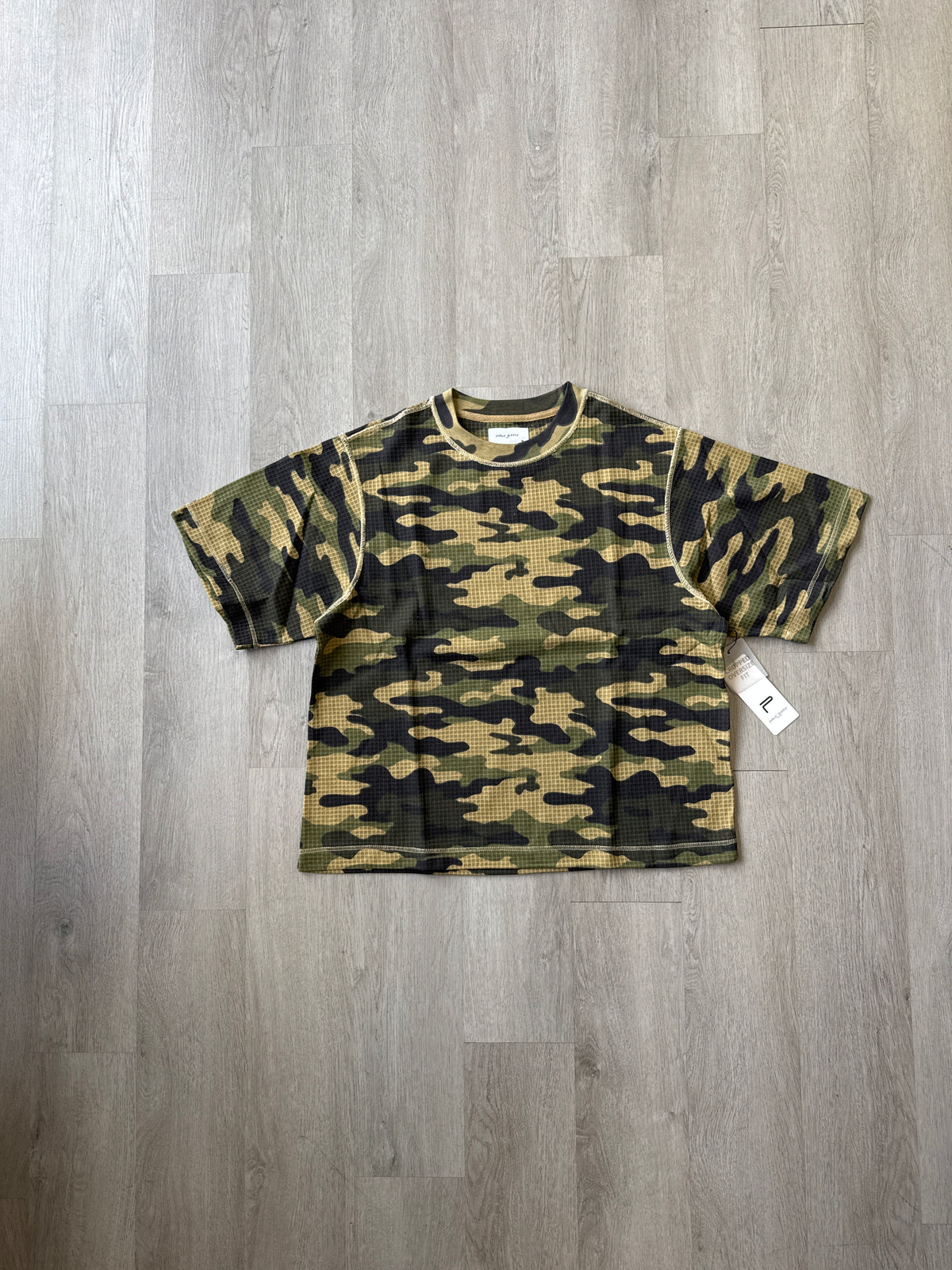 Public Supply NYC Woodland Camo Oversized Cropped Fit Tee