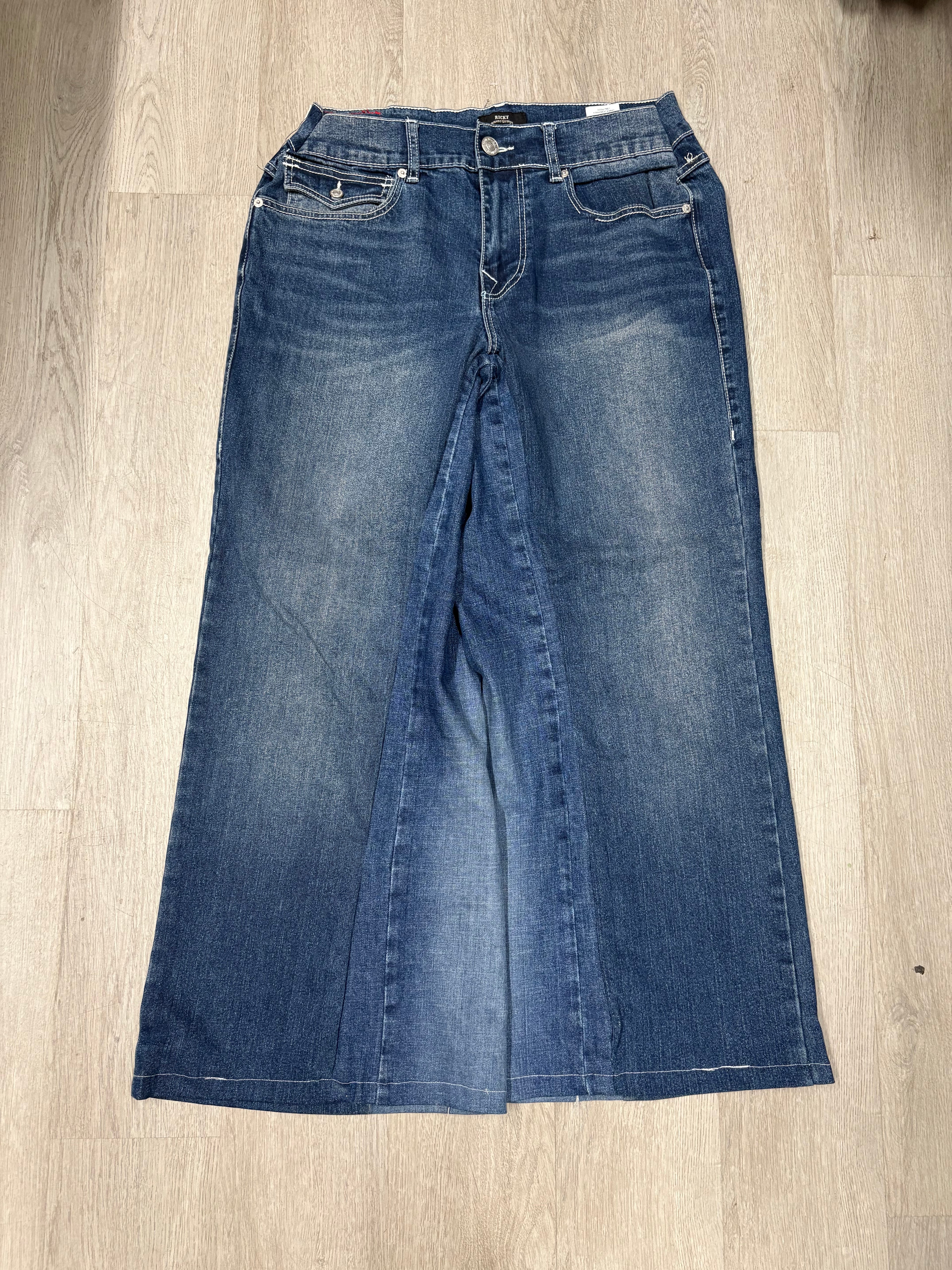 Y2K True Religion Wide Leg Flared Denim Jeans