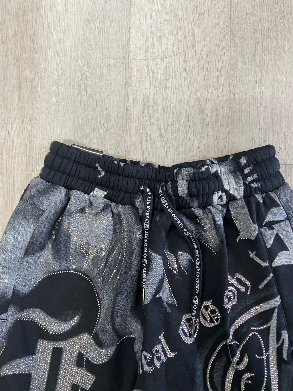 FB County Rhinestones Tattoo Sweatpants