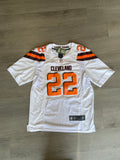 Nike White Alternate On Field NFL Cleveland Browns Jabrill Peppers Jersey